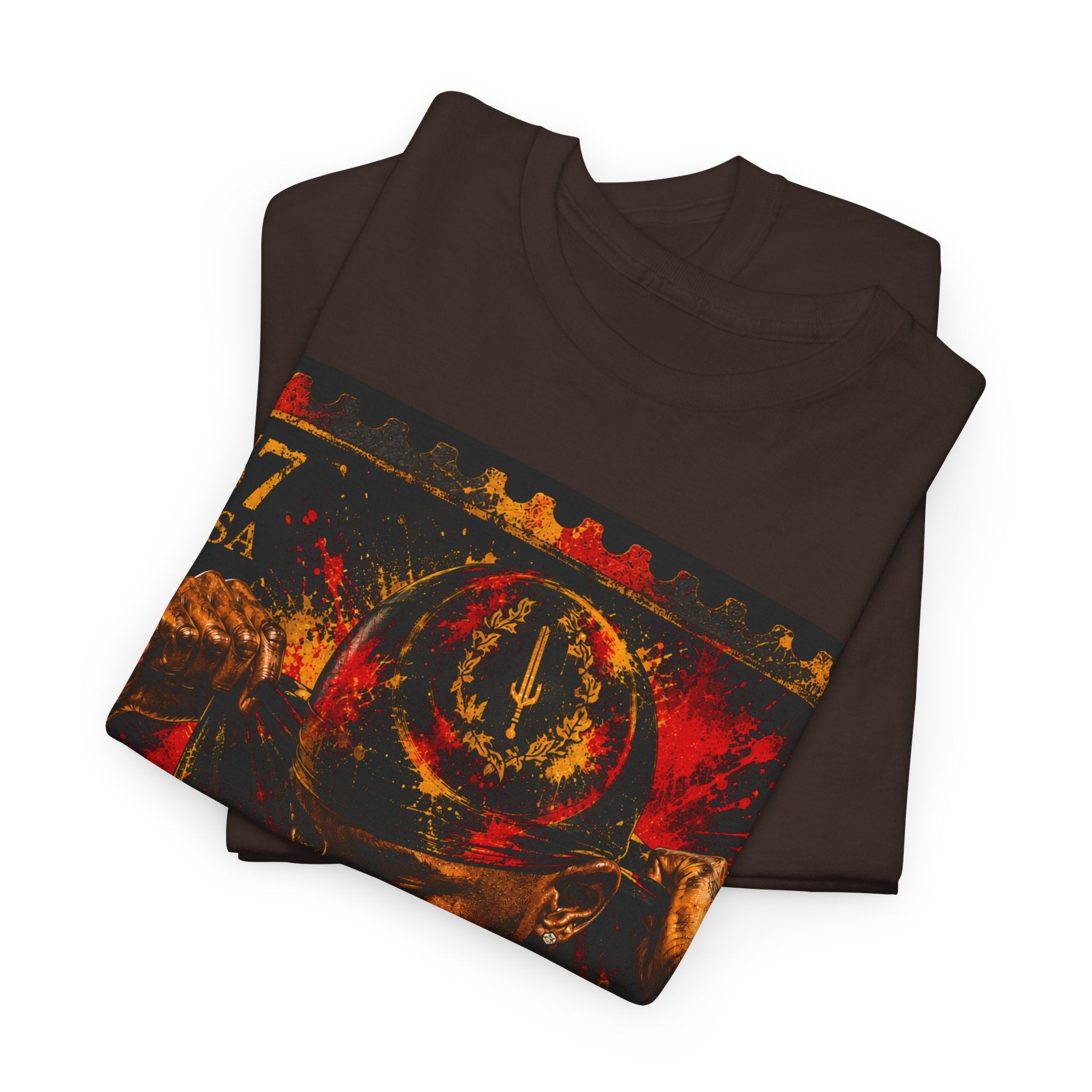 T-Shirt — Regal Afrocentric Portrait Tee (57 USA Stamp Design)