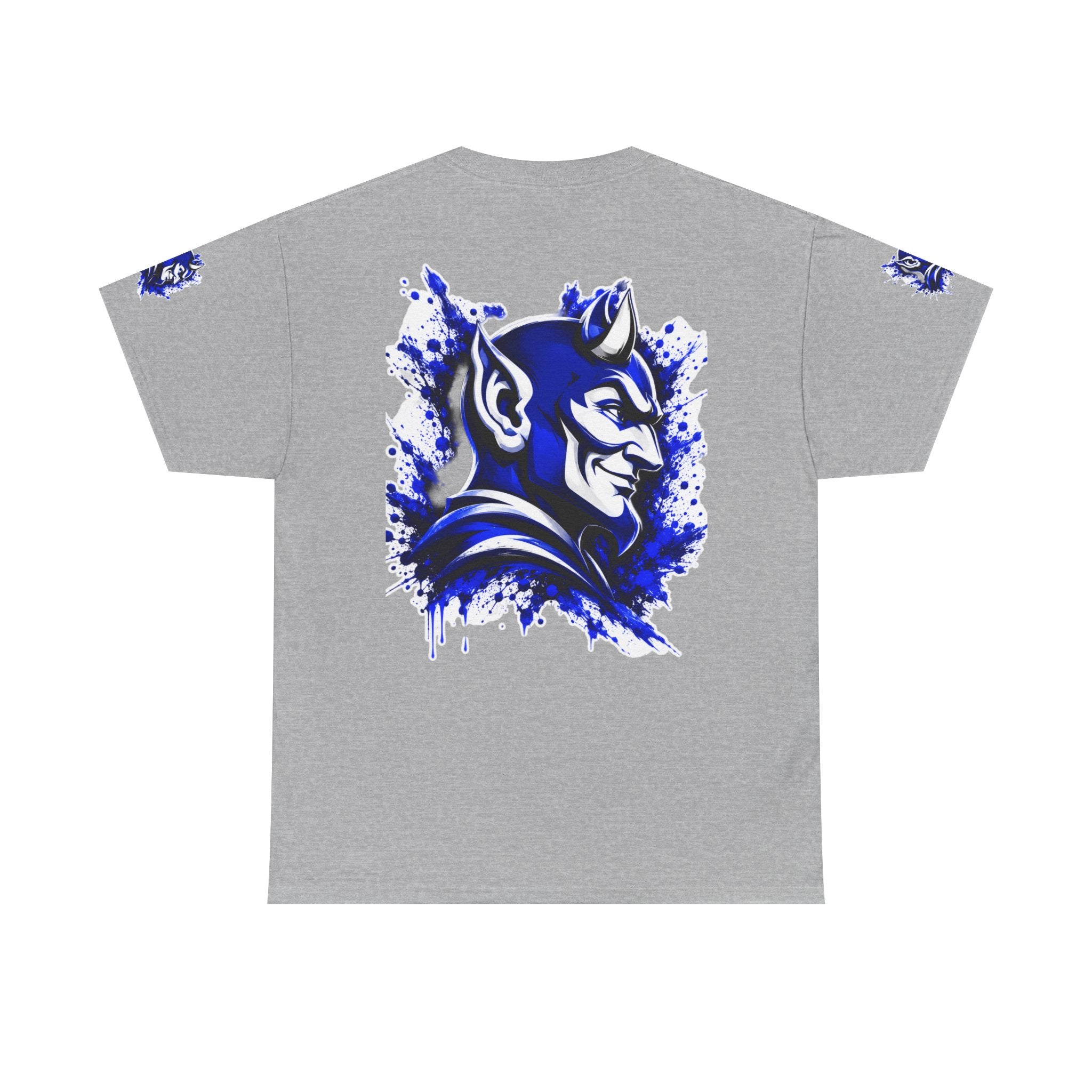 Duke Blue Devils Graphic Tee — Splatter Devil Logo T‑Shirt