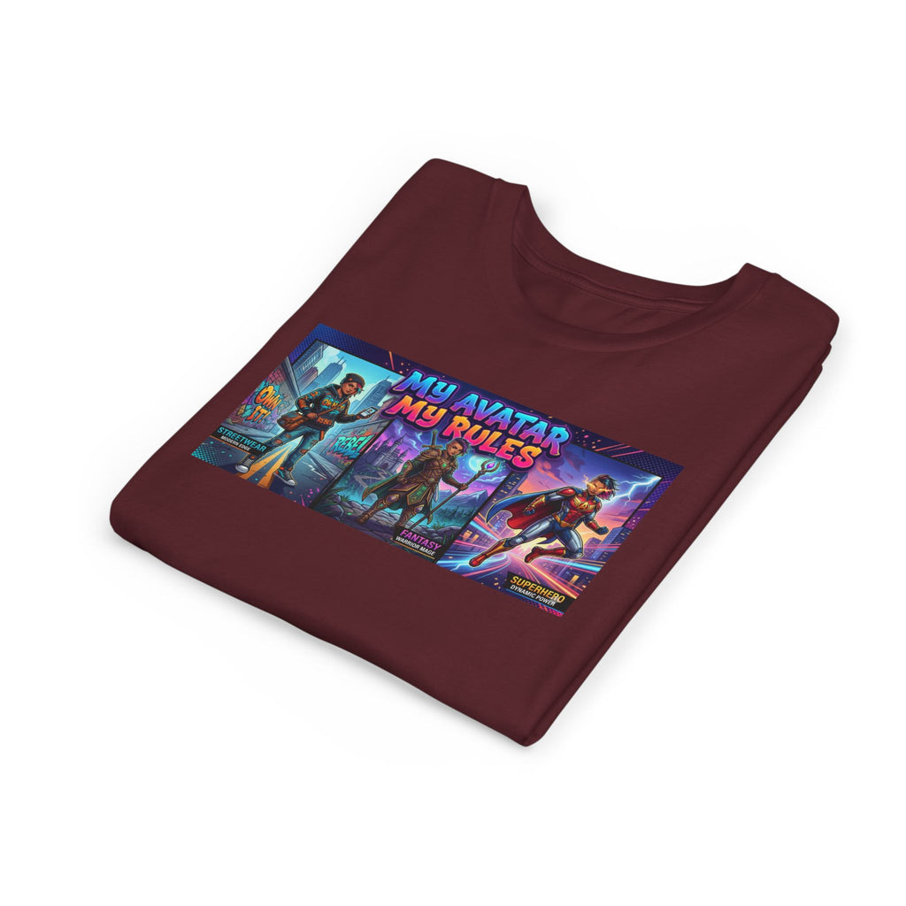 Youth Tee — “MY AVATAR MY RULES” Customizable Character Graphic