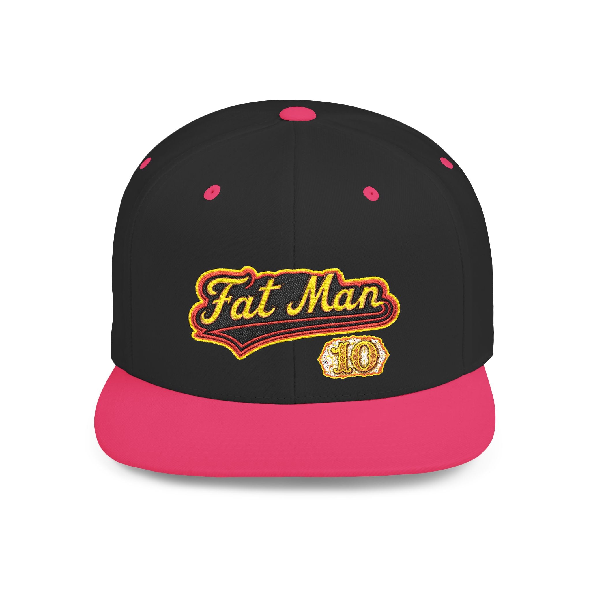 Snapback Hat — Embroidered “Fat Man” Vintage Script Cap