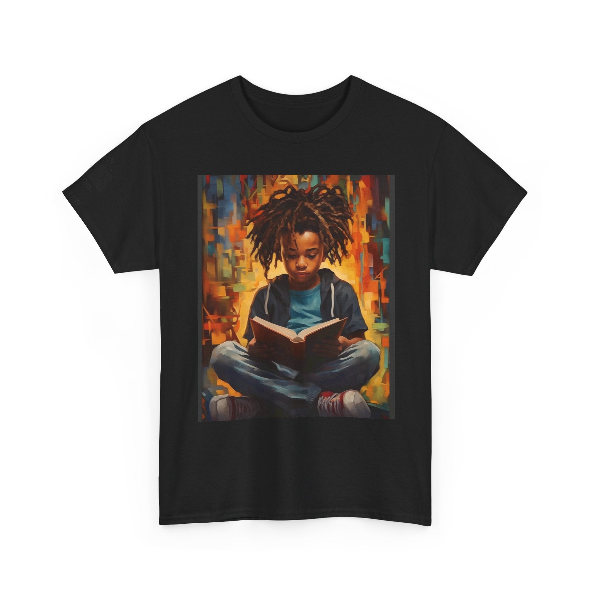 Graphic Tee — 'This Is Not A Boycott, This Is A Wealth Transfer' Back Print with Reading Child Artwork