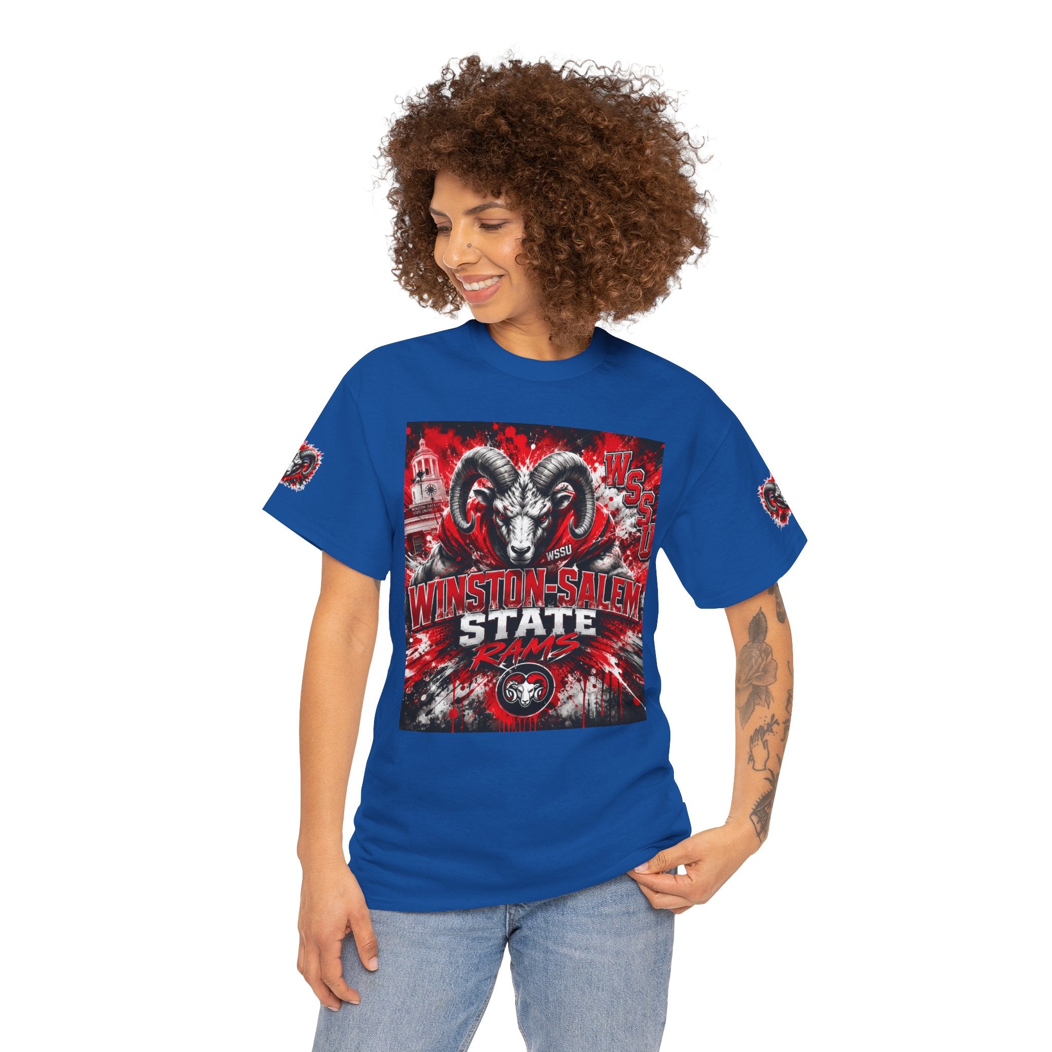 Winston‑Salem State Rams Ram Head Tee — Bold College Spirit T‑Shirt