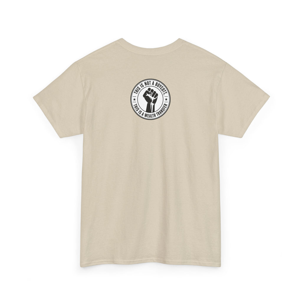 Graphic Tee — Retro Portrait Front with Black Power Fist Back