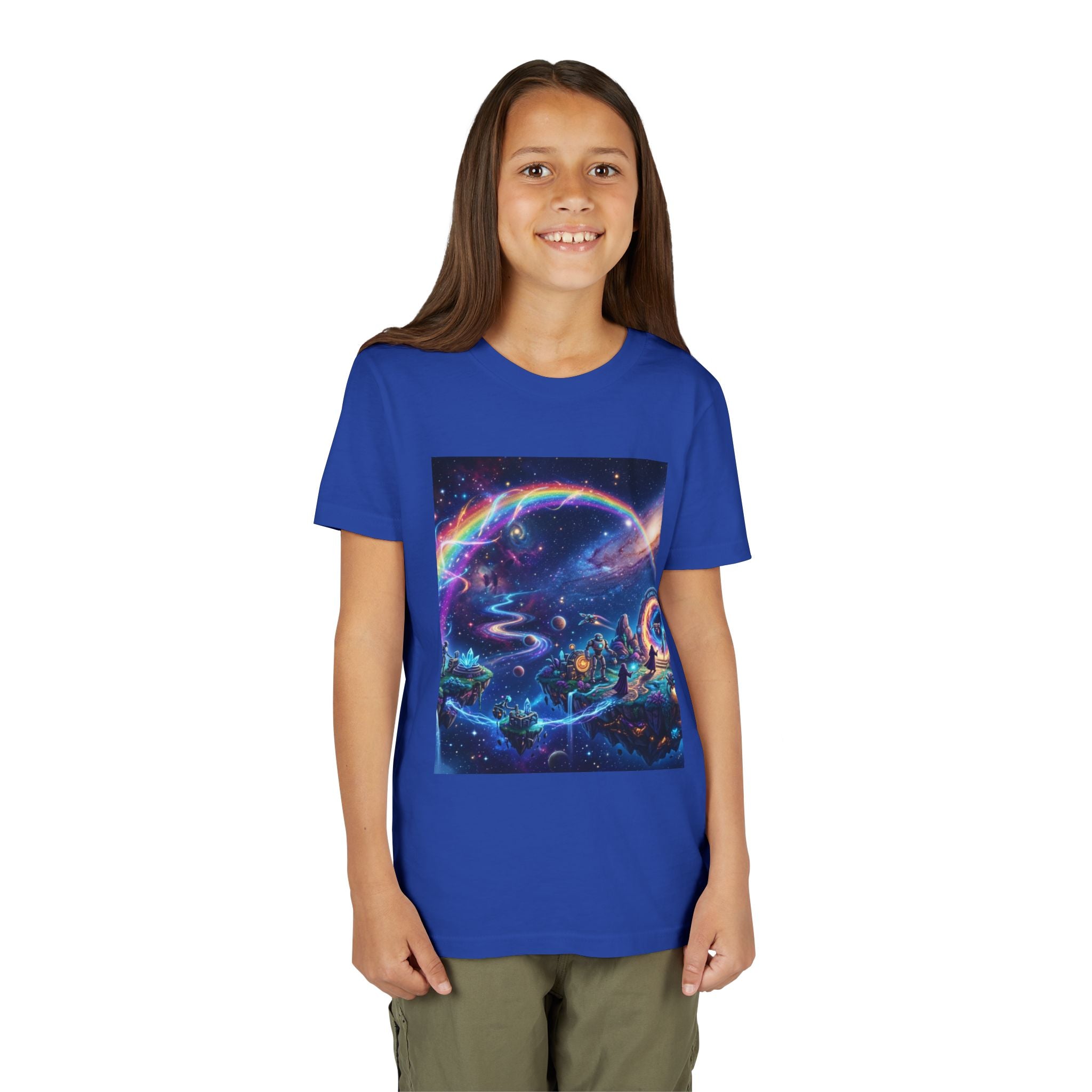 Galaxy Fantasy Youth Tee — Floating Islands, Robots & Magic Portals