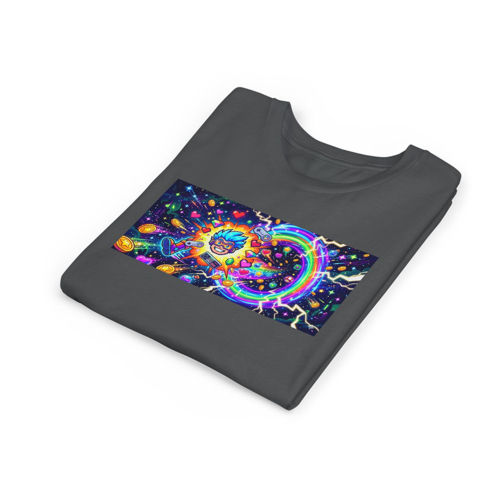 Kids Gaming Tee — Neon Rainbow Portal Gamer Shirt