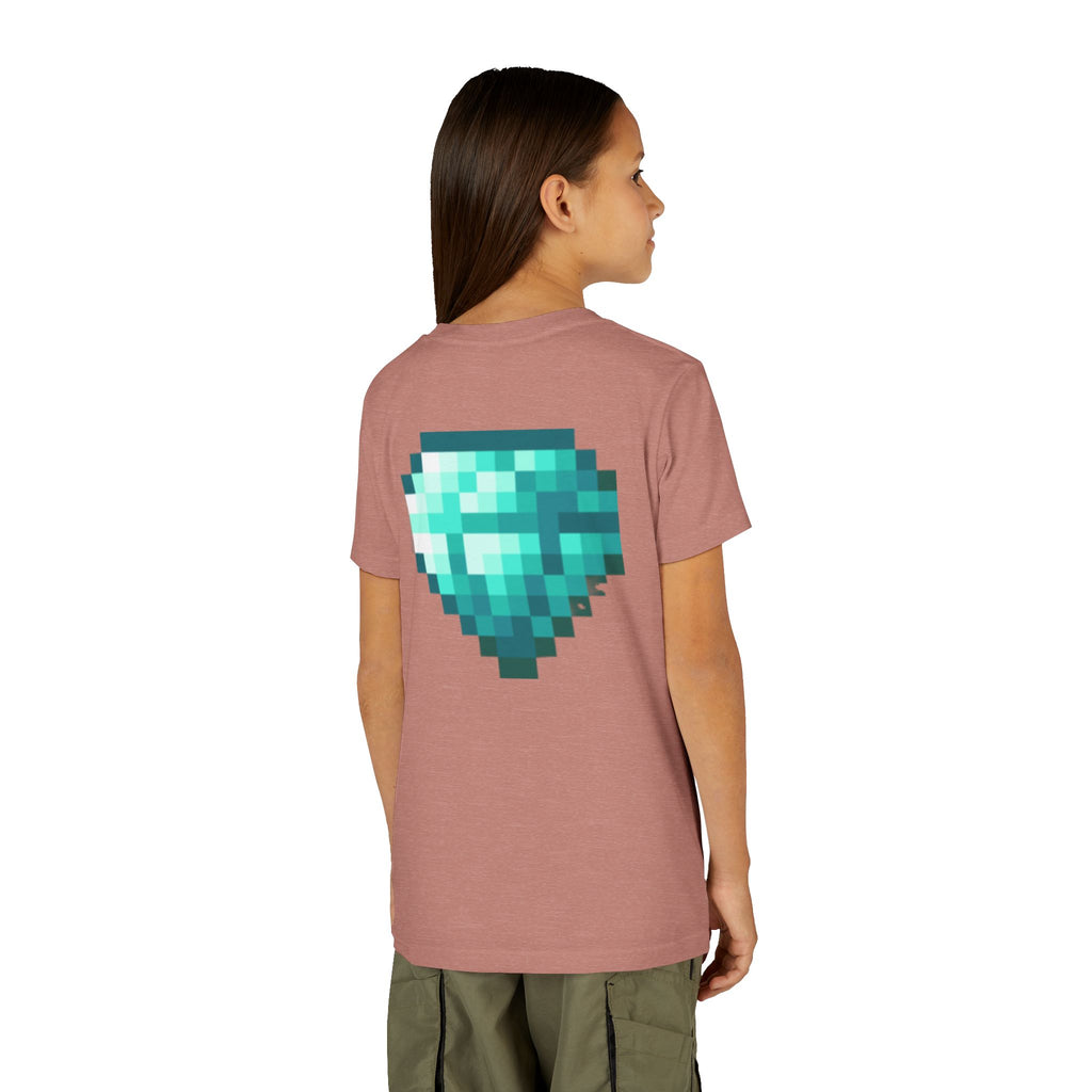 Youth Diamond Legend Tee — Pixel Minecraft-Style Gem Graphic Shirt