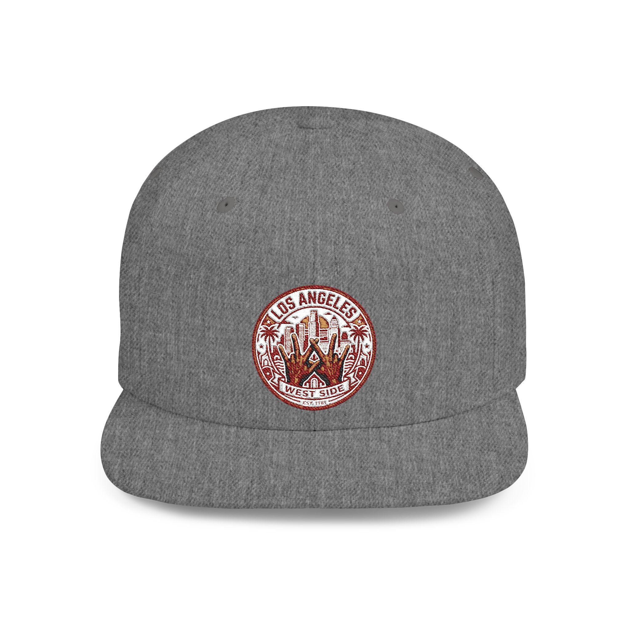 Wildflower Crown Snapback Hat — 'Little Dreamer' Floral Embroidered Flat Bill