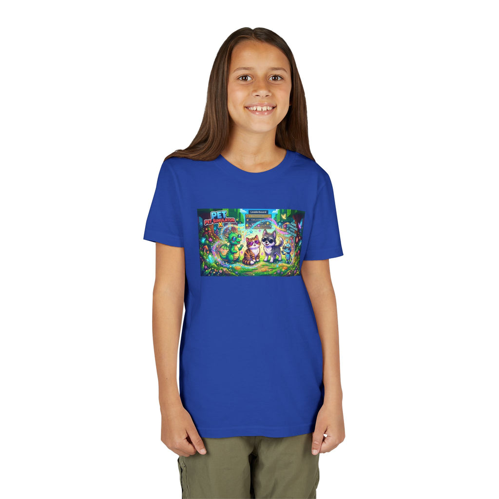 Cute Fantasy Pets Sunglasses Tee — Dragon, Cat, Wolf & Robot Pets