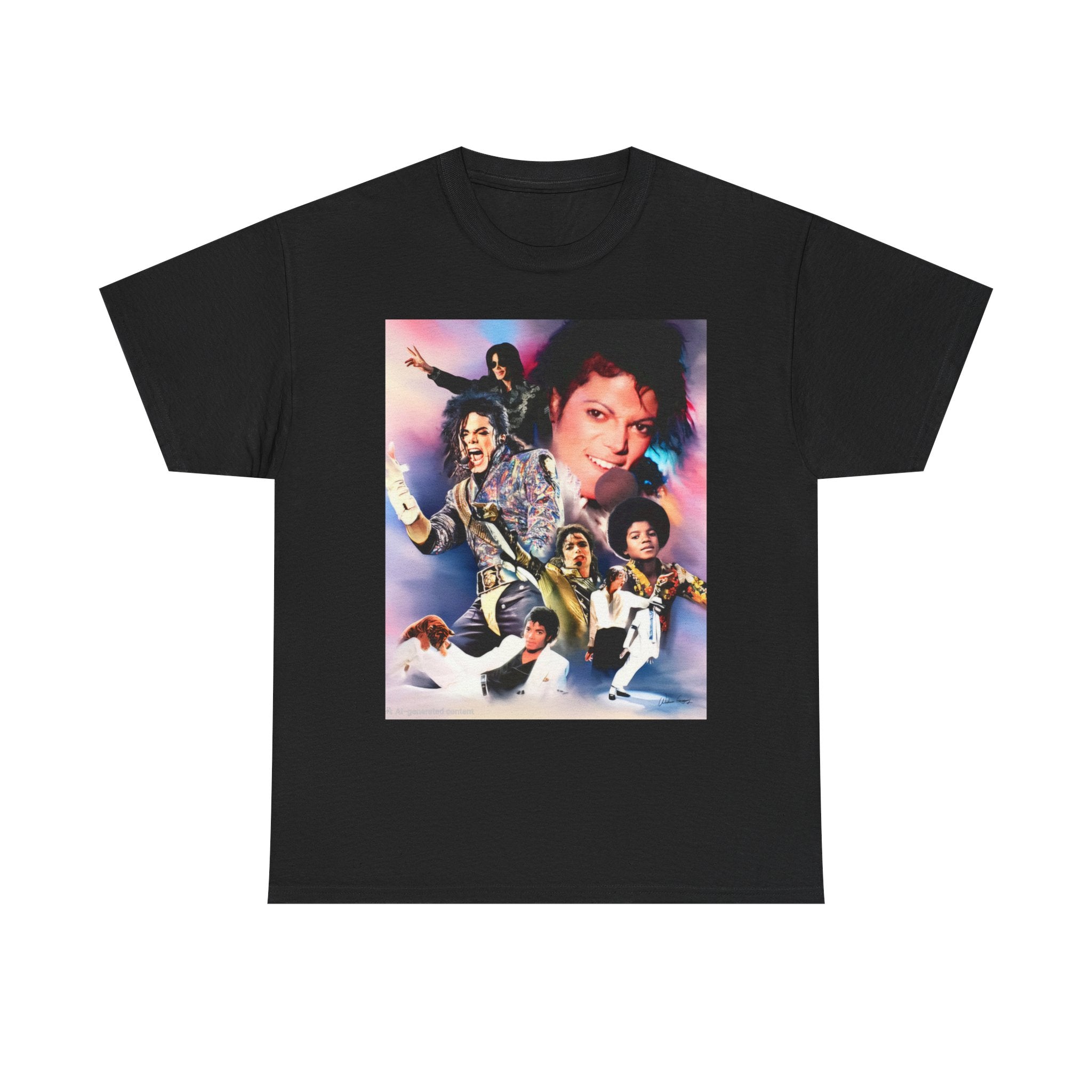 Michael Jackson Tribute Tee — Vintage Pop Collage T-Shirt