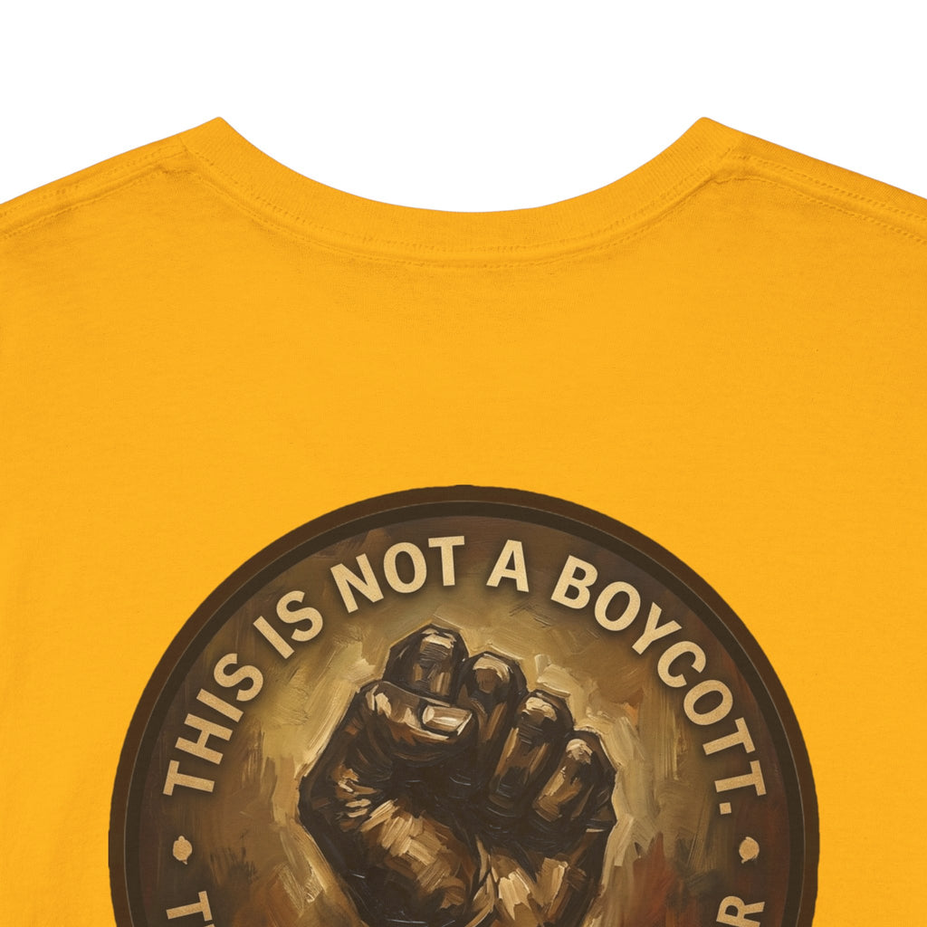 Jesus Portrait Tee with 'This Is Not A Boycott — This Is A Wealth Transfer' Back Emblem