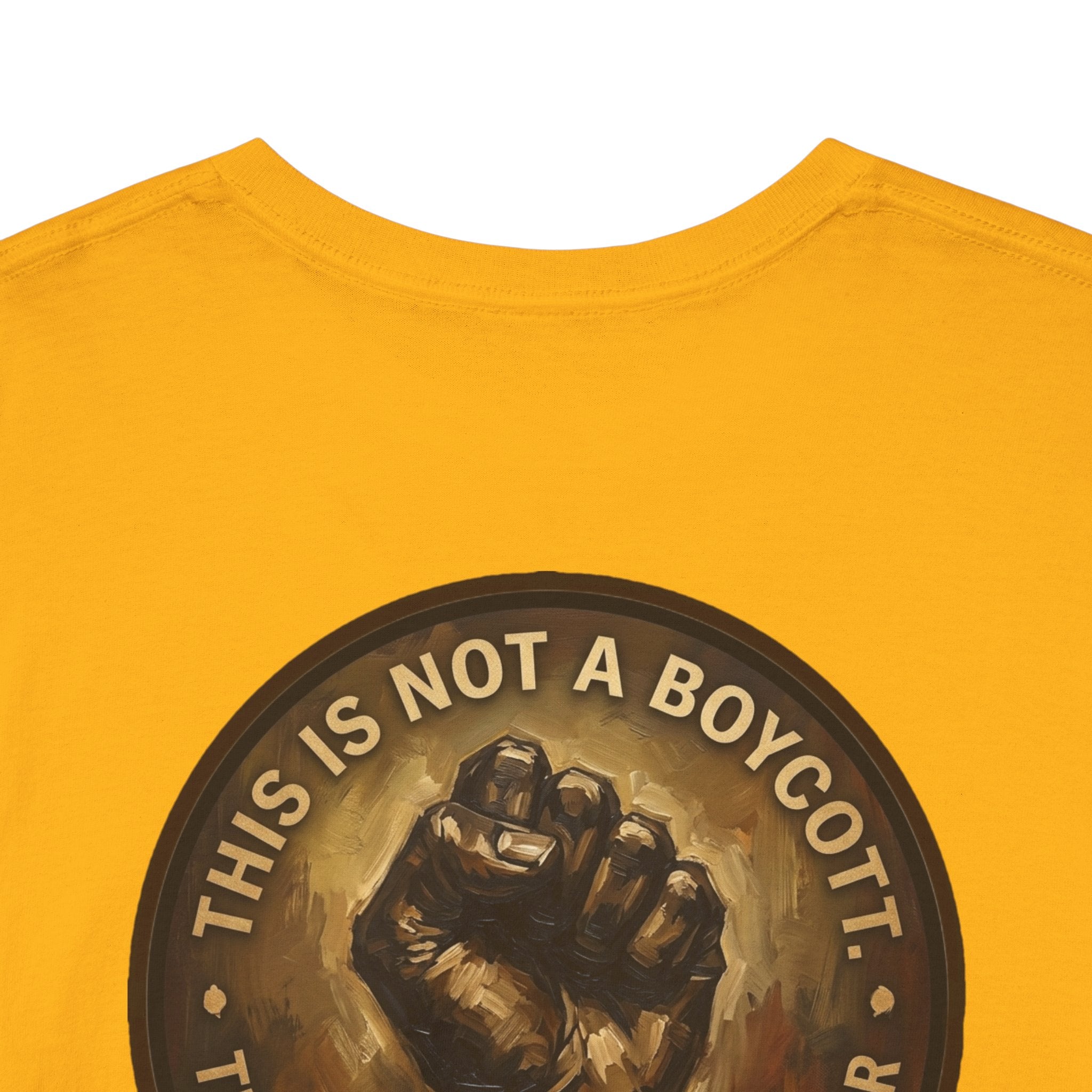 Jesus Portrait Tee with 'This Is Not A Boycott — This Is A Wealth Transfer' Back Emblem