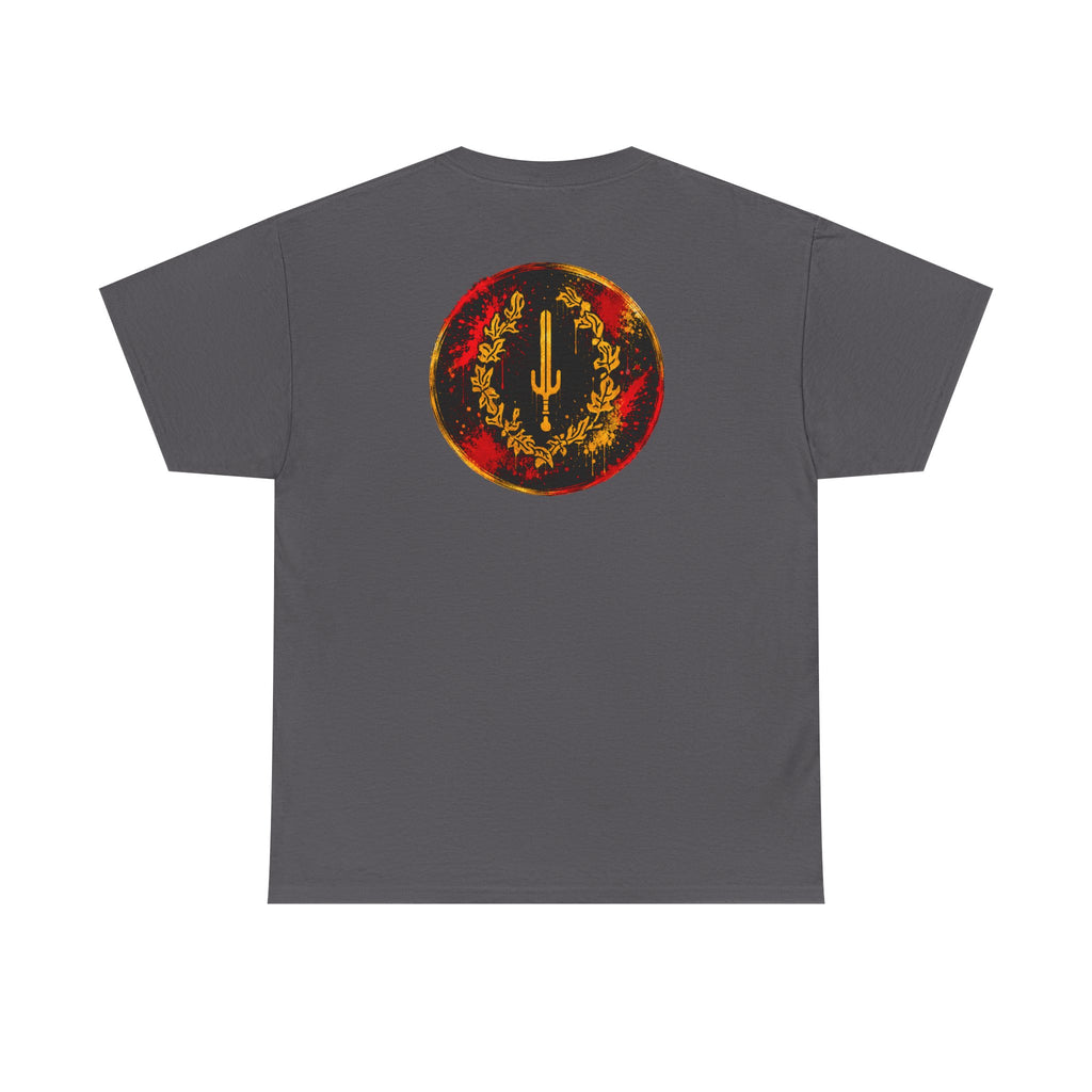 Laurel Trident Tee — Vintage Gold Emblem Graphic T-Shirt