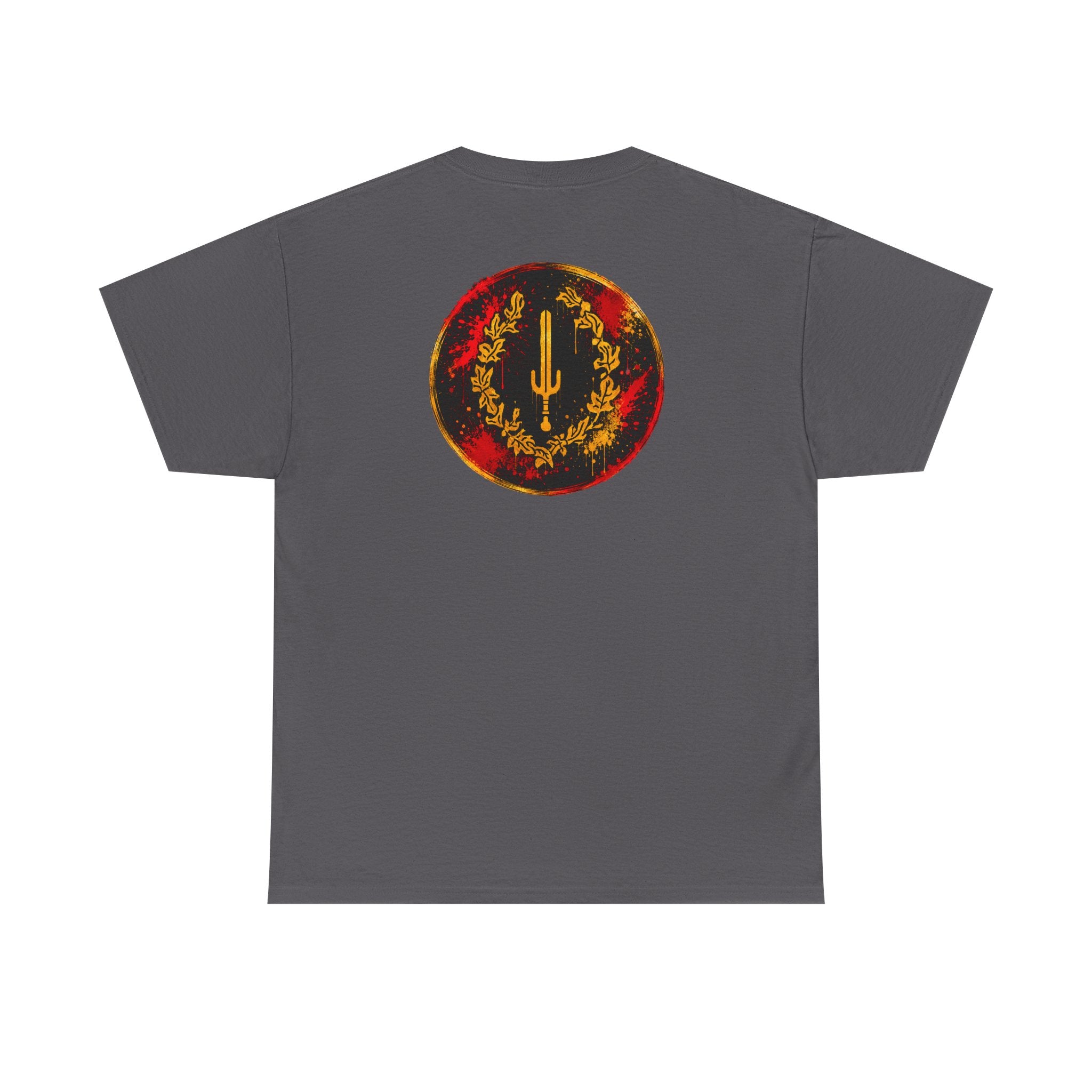 Laurel Trident Tee — Vintage Gold Emblem Graphic T-Shirt