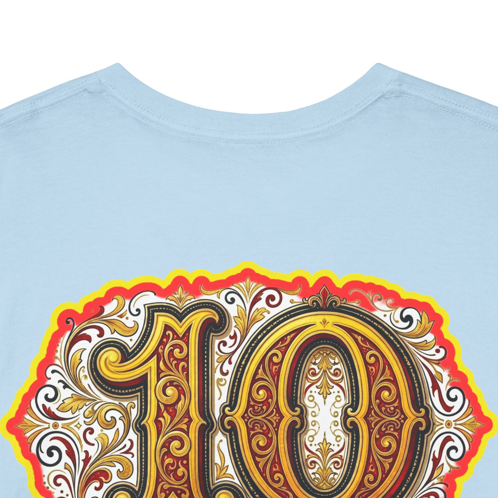 Fat Man Graphic Tee — Retro Boxing Design with '10' Back Patch