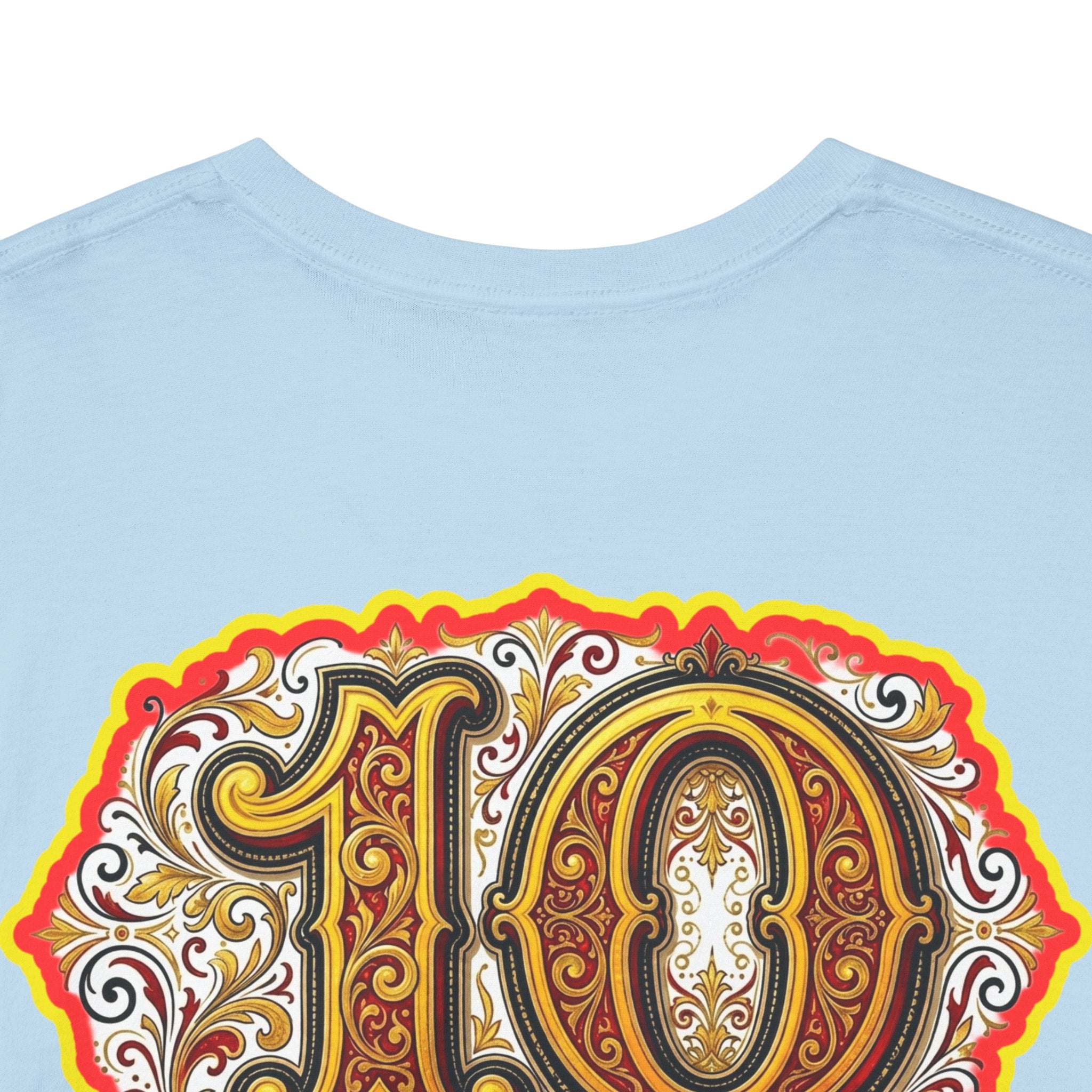 Fat Man Graphic Tee — Retro Boxing Design with '10' Back Patch
