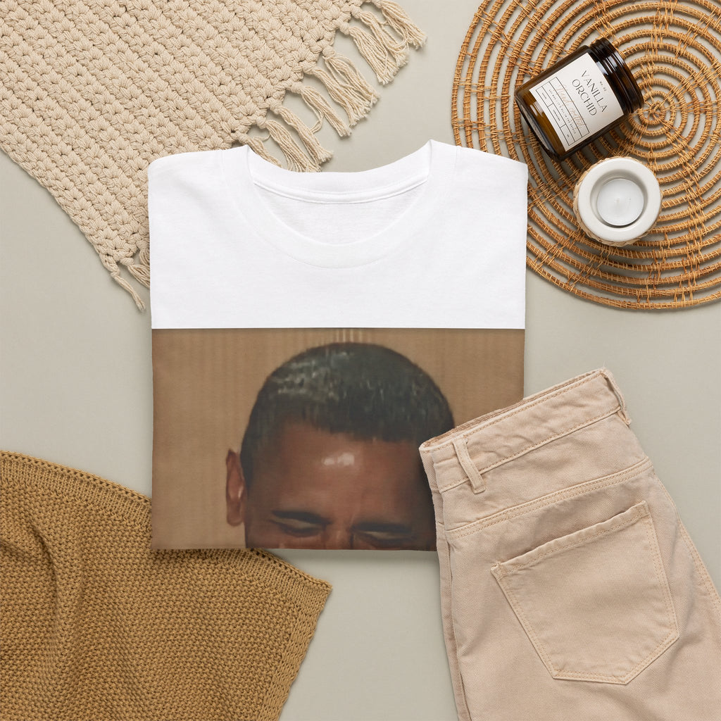 Laughing President Photo Tee — Vintage Smile Graphic T-Shirt