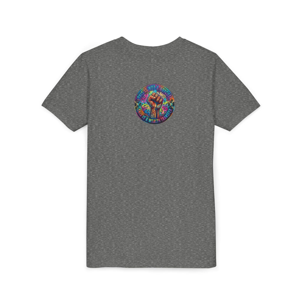 Youth Tee — “BUILD. CREATE. WIN.” Neon Builder City Design
