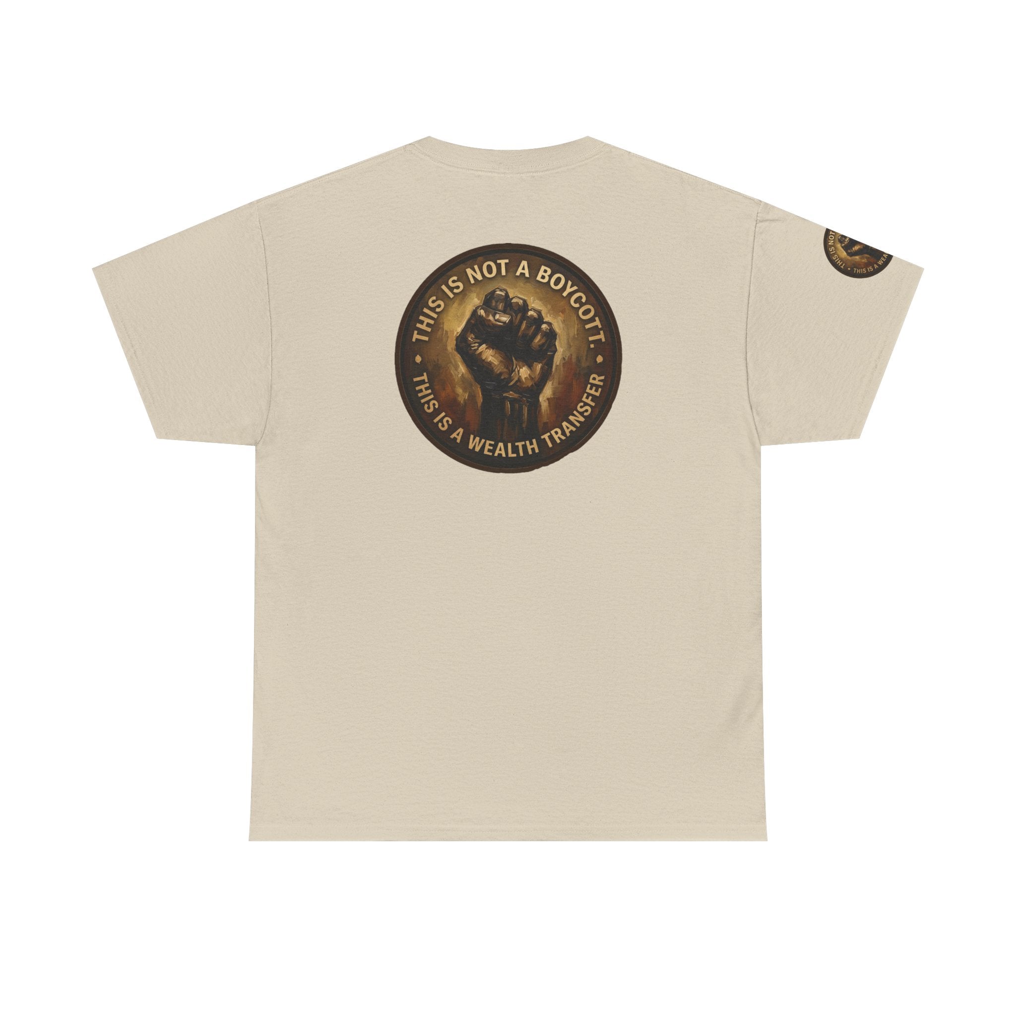 Jesus Portrait Tee with 'This Is Not A Boycott — This Is A Wealth Transfer' Back Emblem