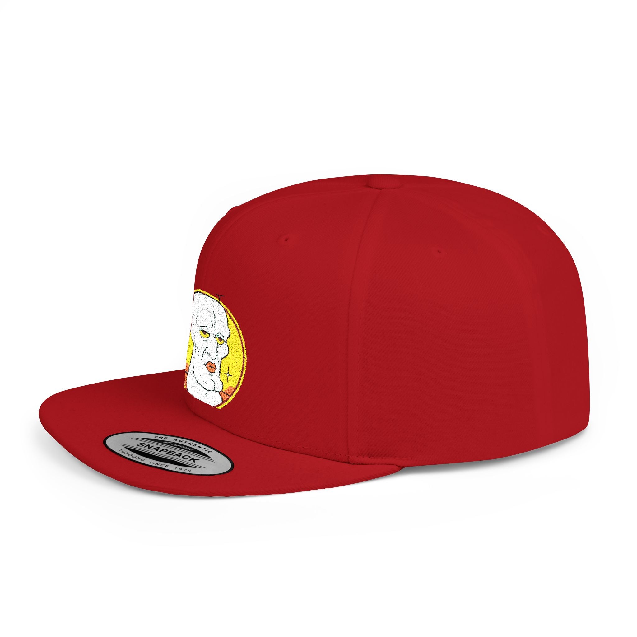 Snapback Hat — Cute Cat Holding Flower Patch, Cute Kawaii Cat Embroidered Cap