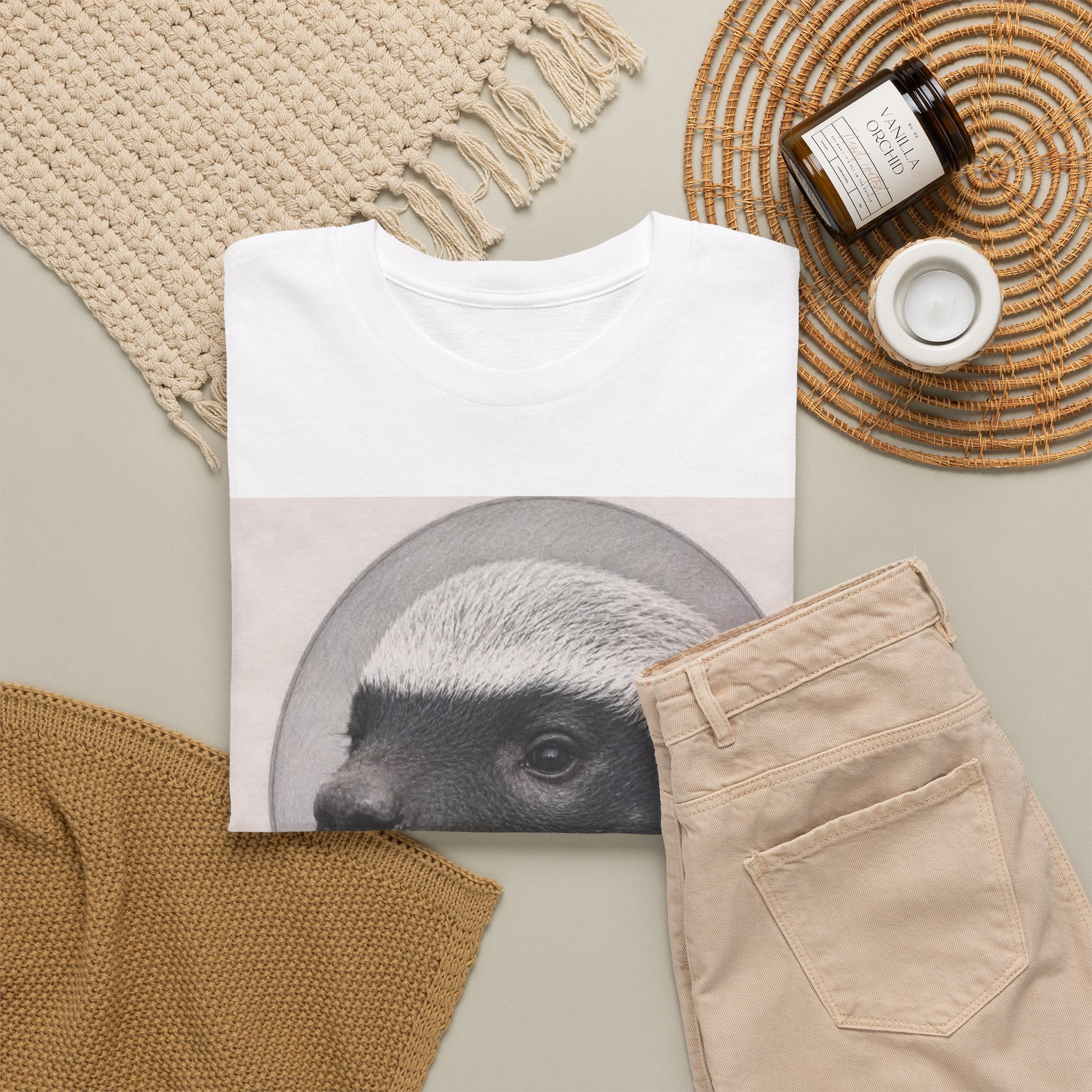 Badger Portrait Tee — "Which One of Y’all MF Said Something About a Home?" Graphic T‑Shirt