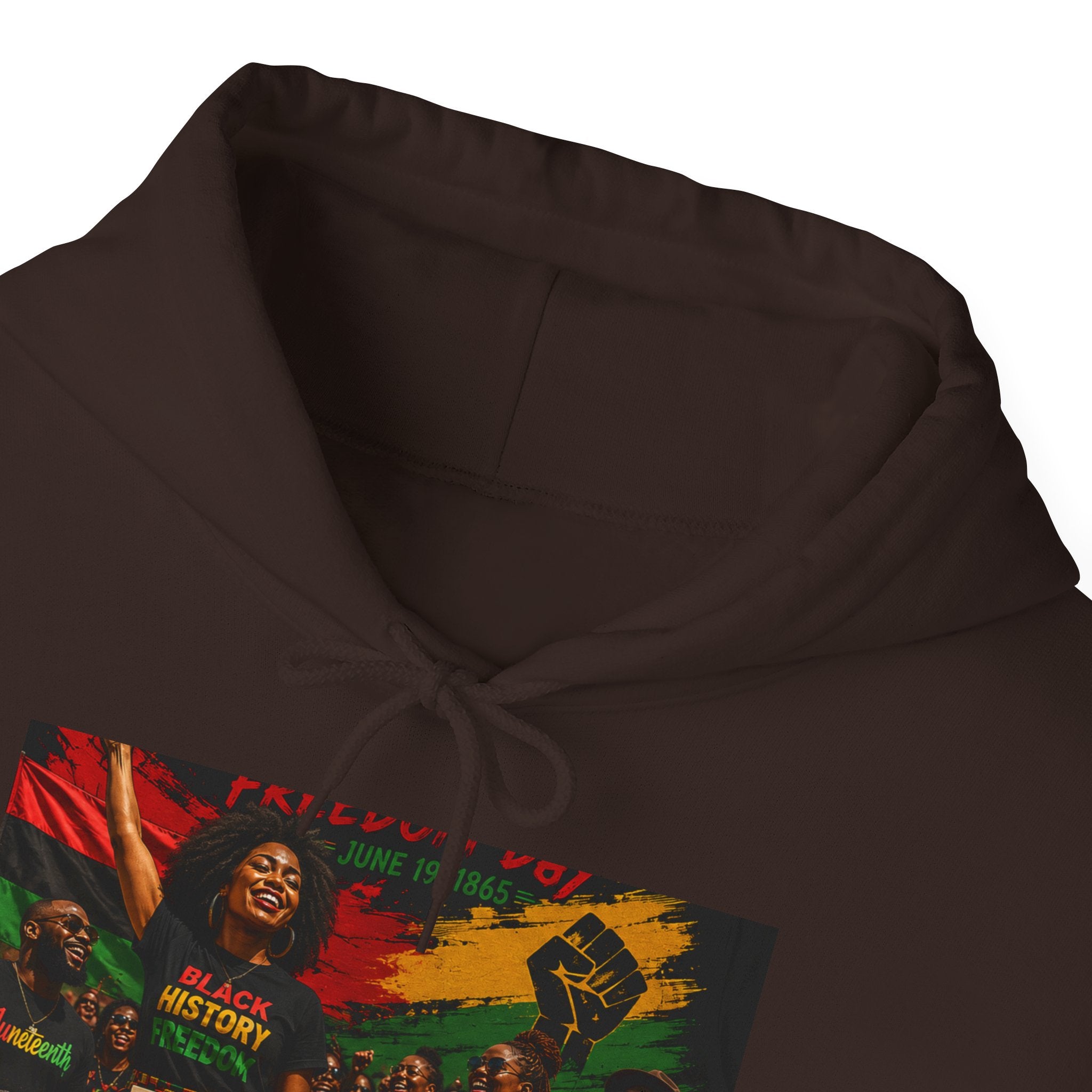 Juneteenth Celebration Hoodie — Juneteenth 1865 Freedom Retro Graphic Hooded Sweatshirt