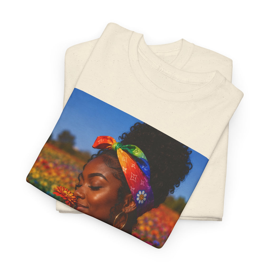 T-Shirt — Rainbow Empowerment Portrait Tee ("This Is Not A Boycott, This Is A Human Transaction")