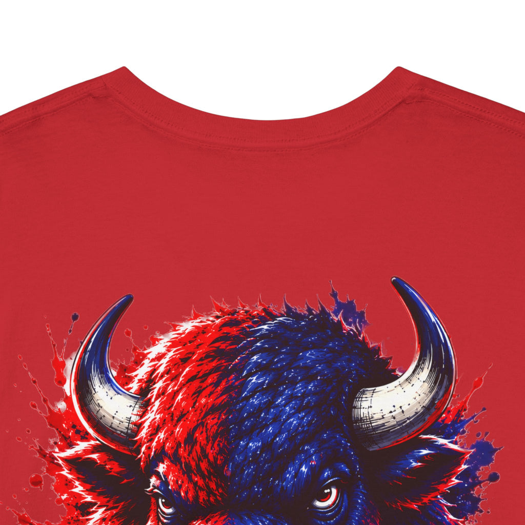Howard University Buffalo Spirit Tee — HU Bison Red & Blue Campus Shirt