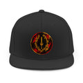 Ember Crest Snapback Hat — Vintage Laurel Emblem Cap