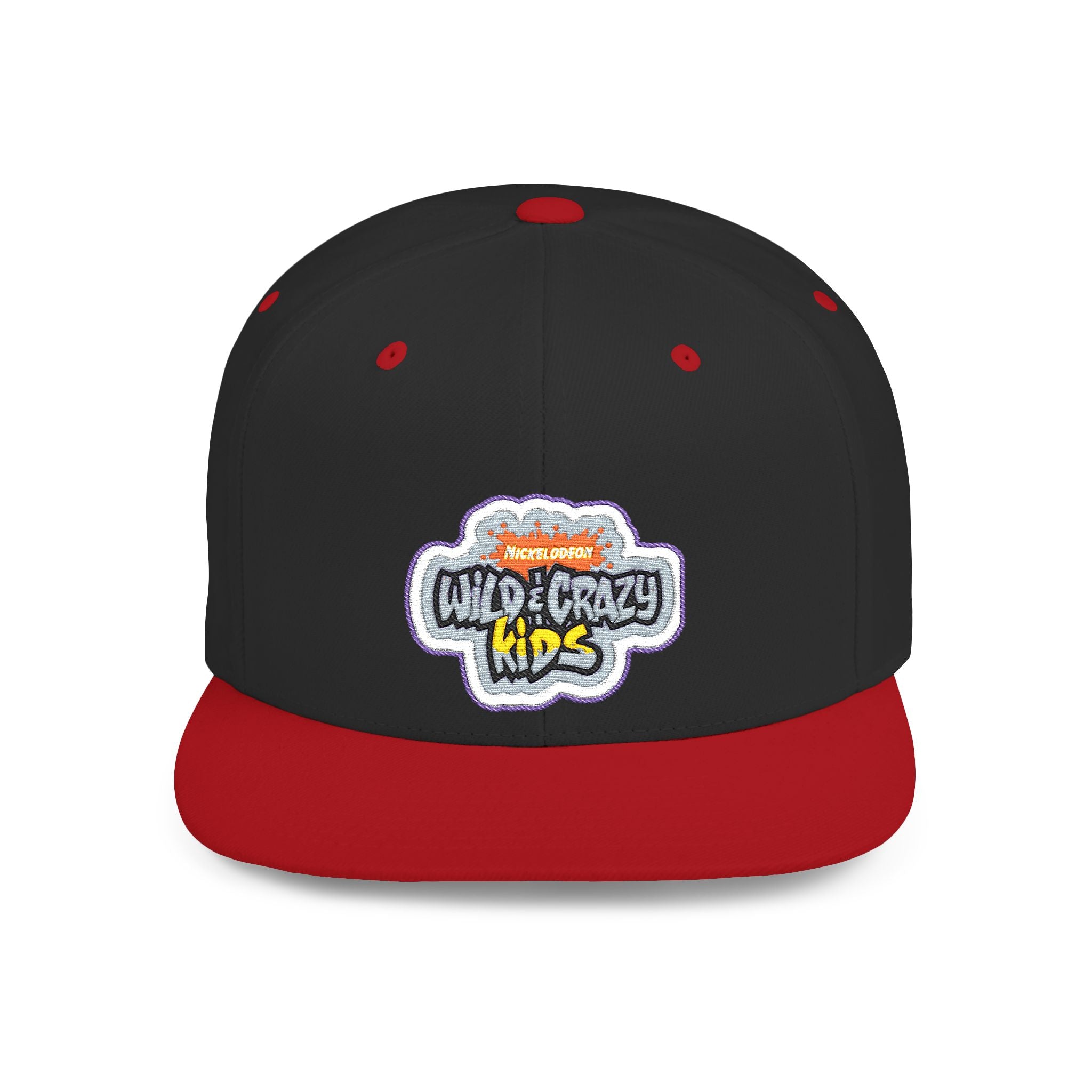 Flat Bill Snapback Hat — 'Neighborhood Vibes' Embroidered Patch Cap