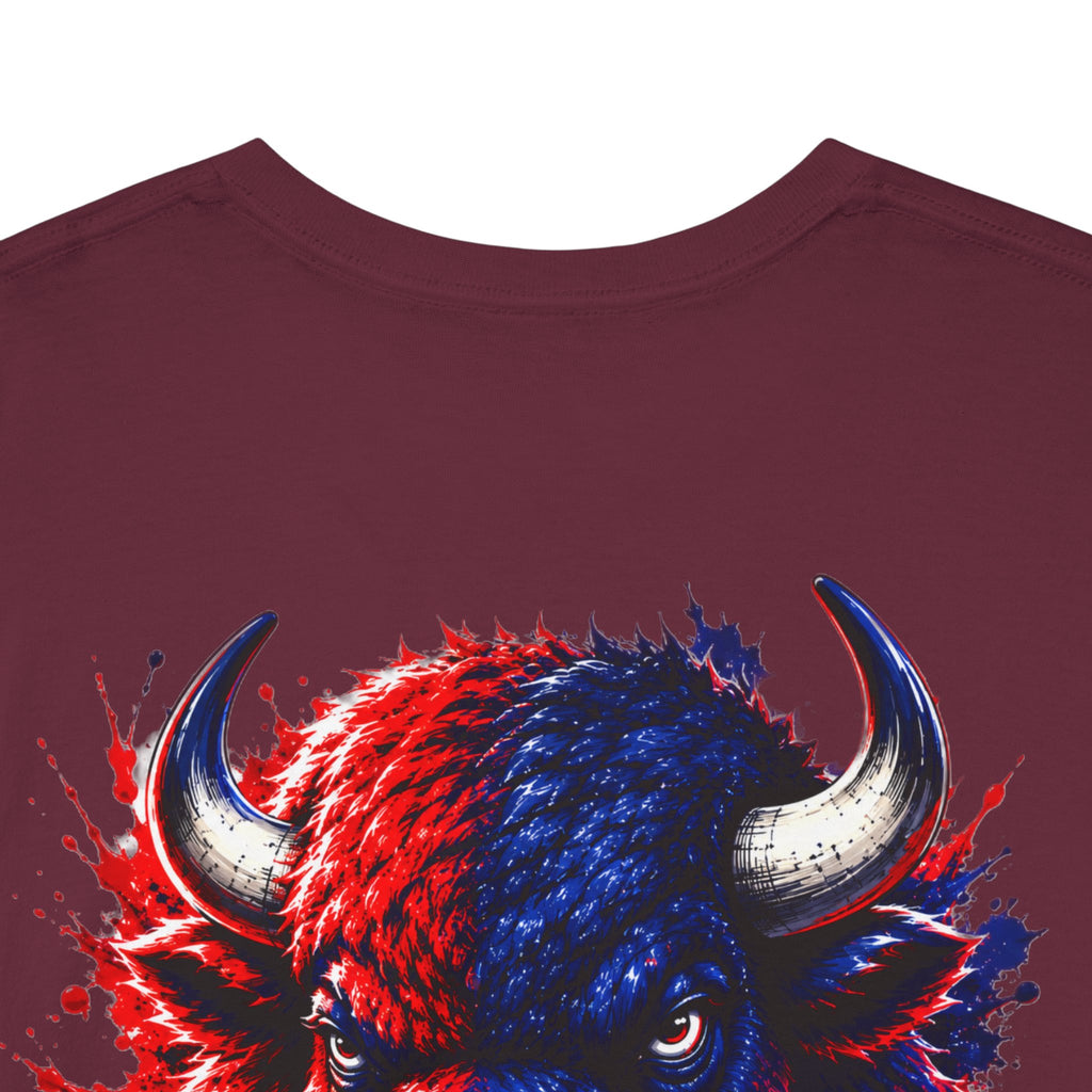 Howard University Buffalo Spirit Tee — HU Bison Red & Blue Campus Shirt