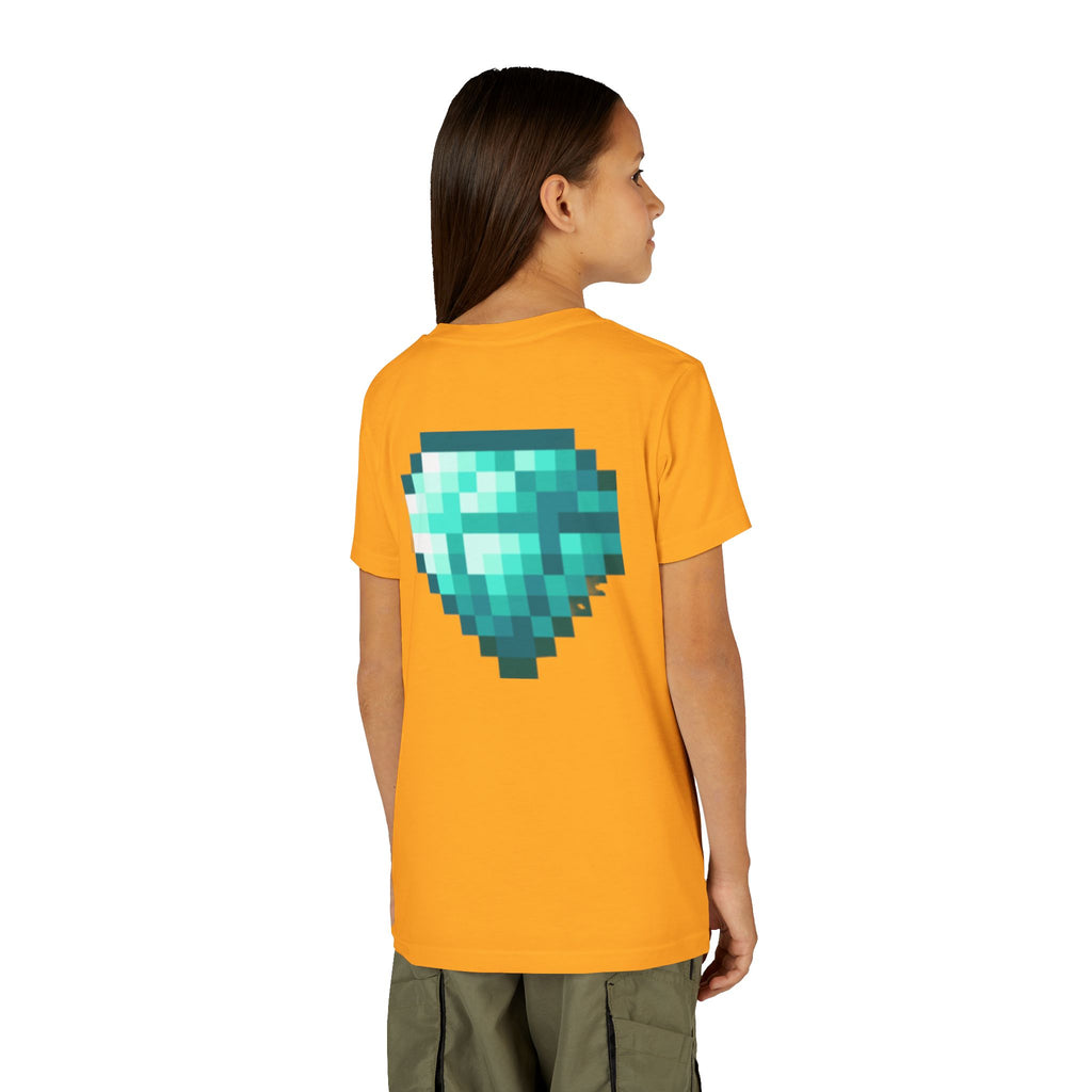 Youth Diamond Legend Tee — Pixel Minecraft-Style Gem Graphic Shirt