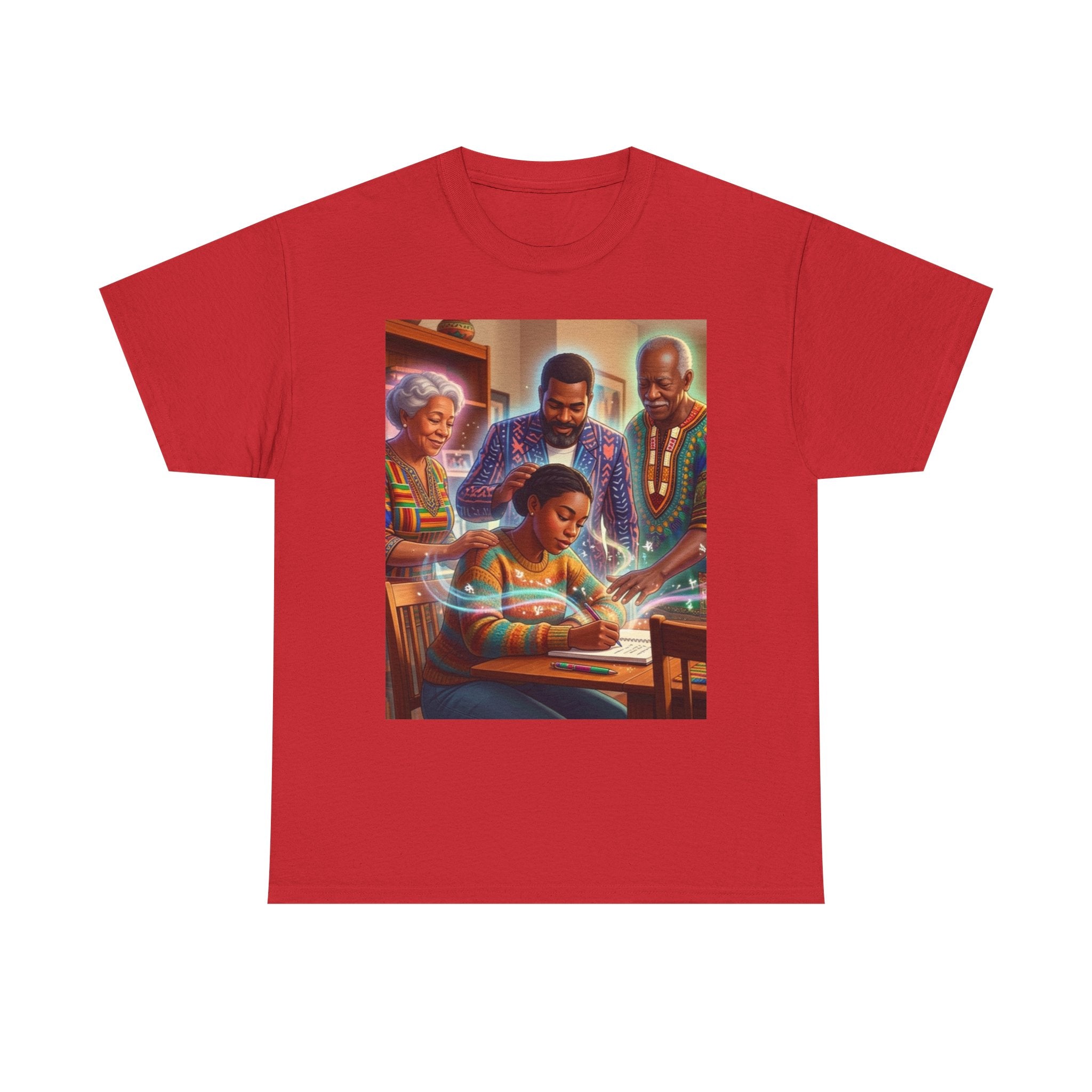 Black Family Study Night T-Shirt — Inspirational Afrofuturist Classroom Artwork