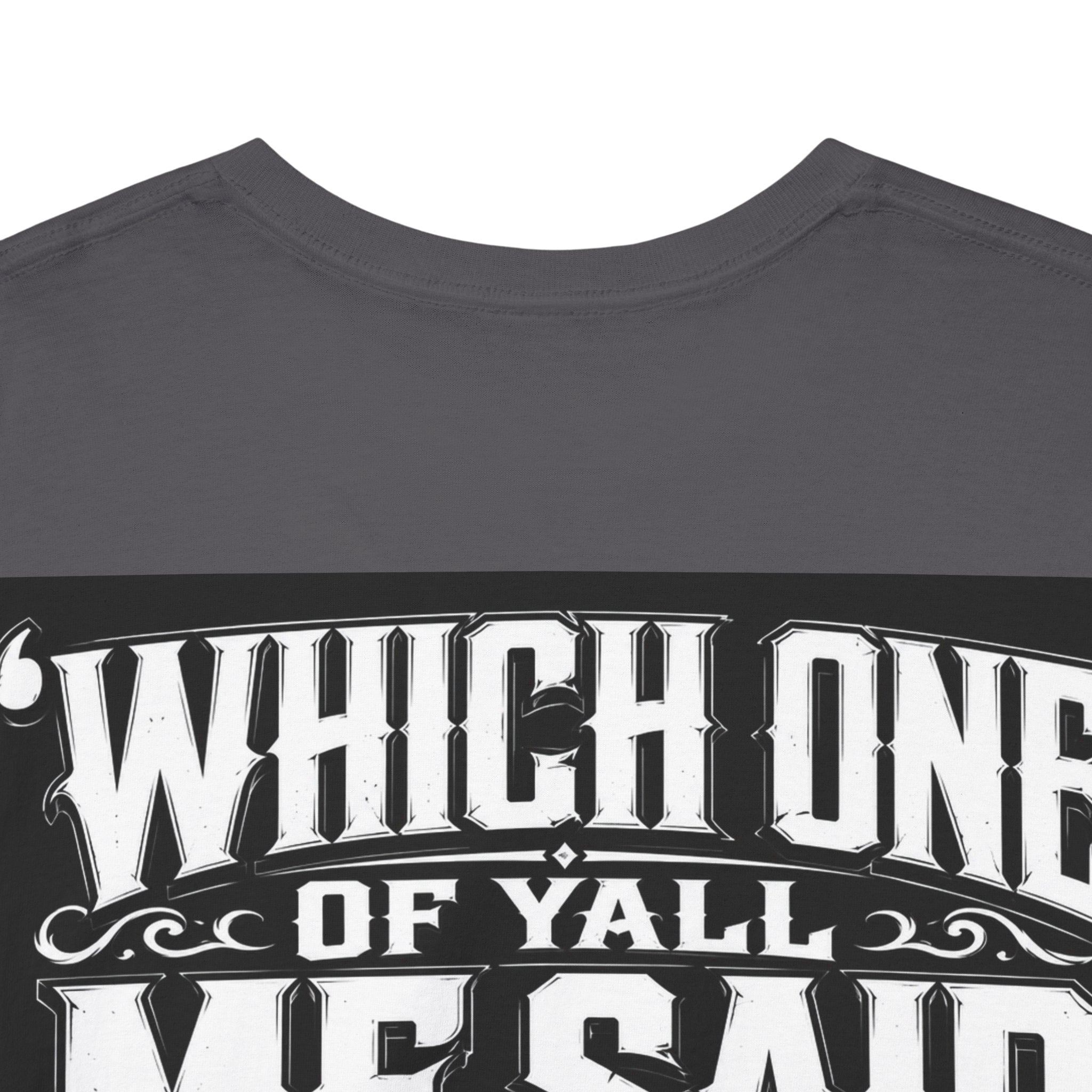 Badger Portrait Tee — "Which One of Y’all MF Said Something About a Home?" Graphic T‑Shirt