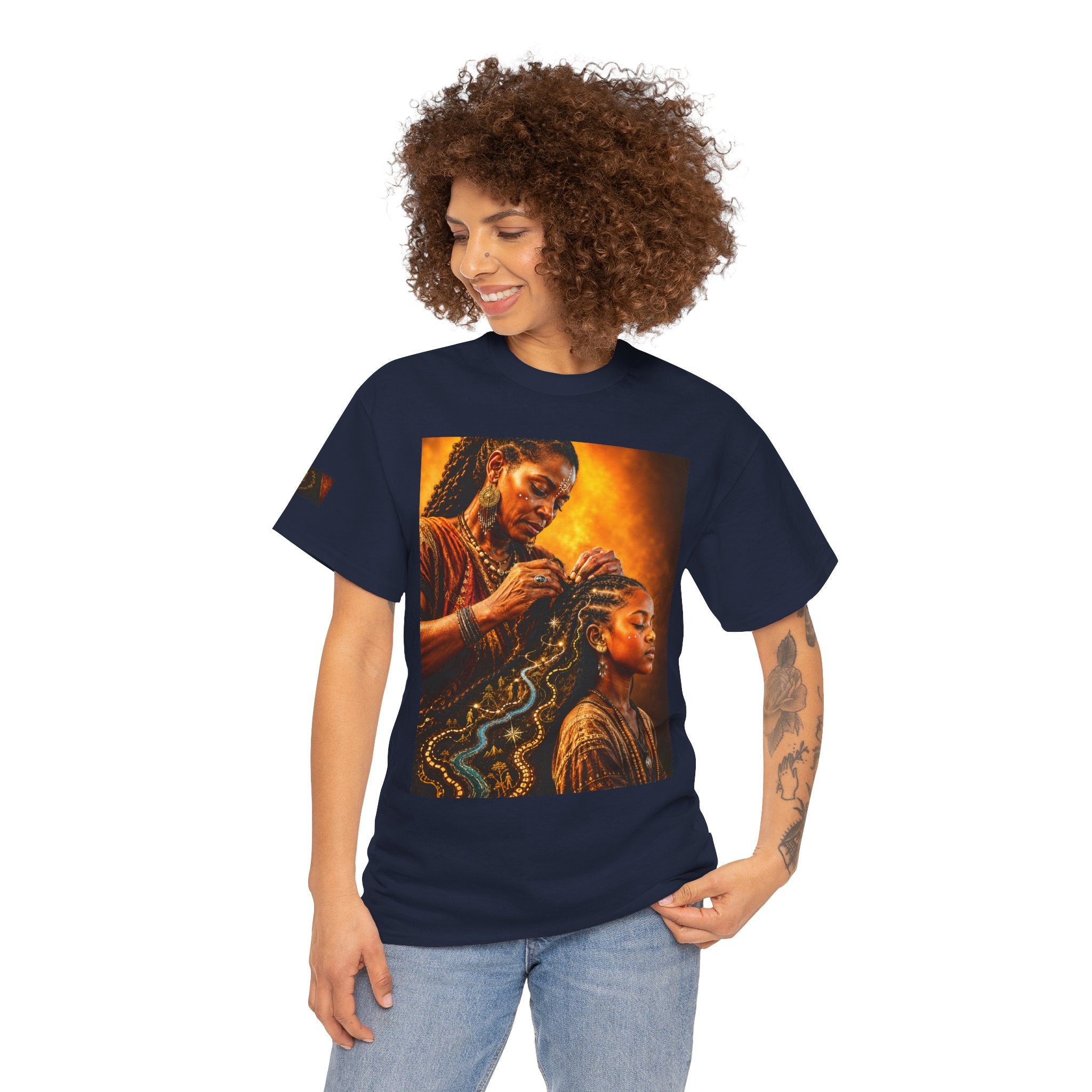 Afrocentric Braiding Tee – "This Is Not A Phase" Empowerment Graphic T-Shirt