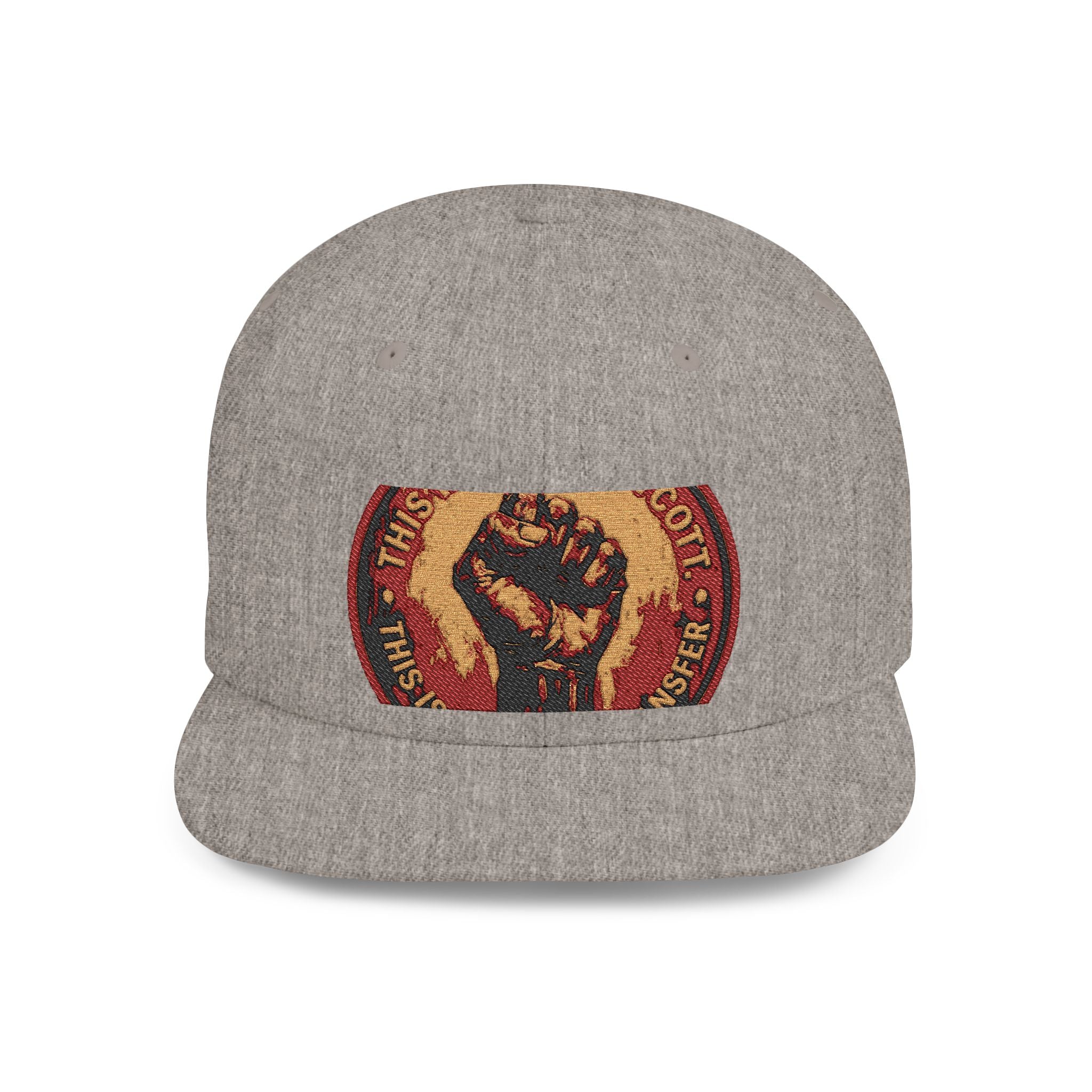 Raised Fist Snapback Hat – Vintage Protest Emblem Flat Bill Cap