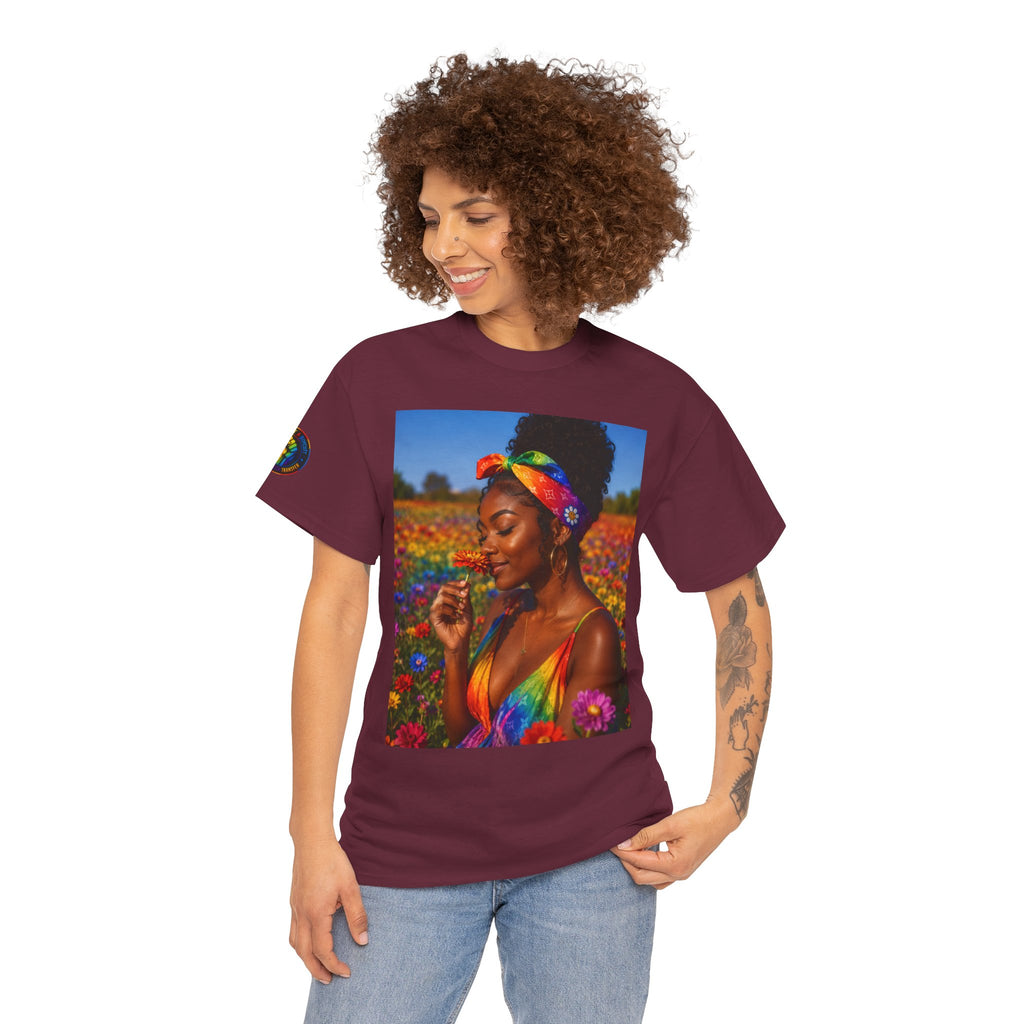 T-Shirt — Rainbow Empowerment Portrait Tee ("This Is Not A Boycott, This Is A Human Transaction")