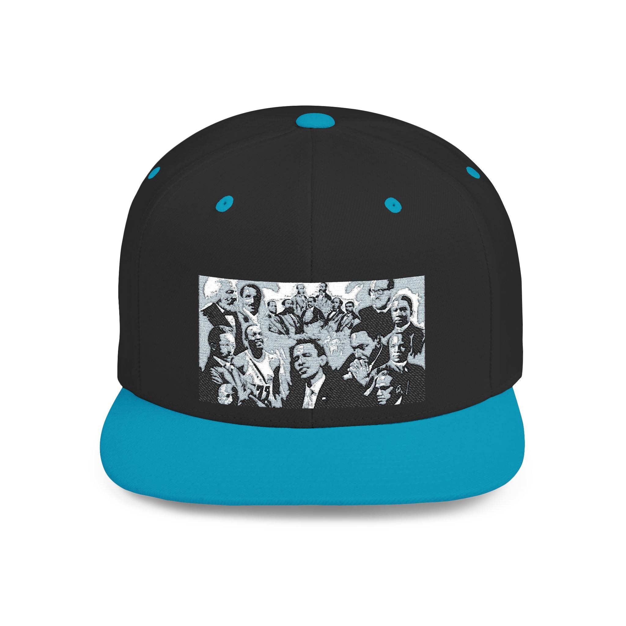 Copy of Reggae Vibes Flat Bill Snapback Hat — Colorful Rasta Music Patch
