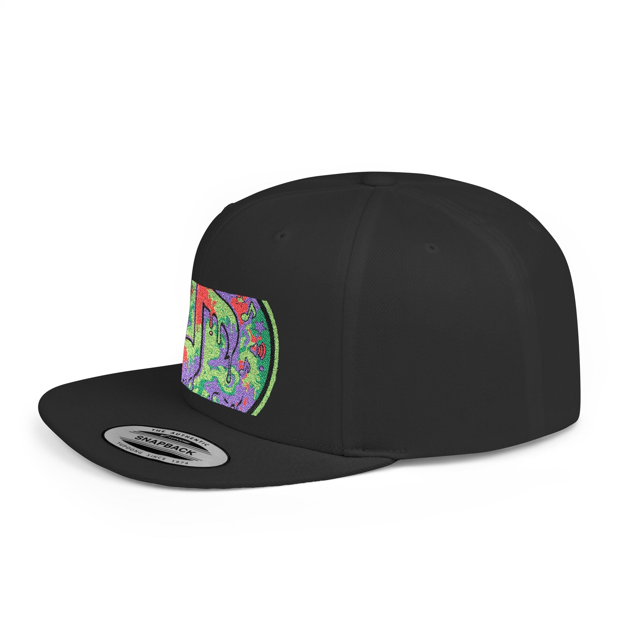 Copy of Copy of Flat Bill Snapback Hat — Retro Dance Crew Graphic Cap