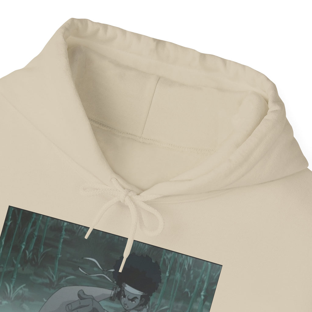 Moody Forest Angel Hoodie — Ethereal Wings Graphic Sweatshirt