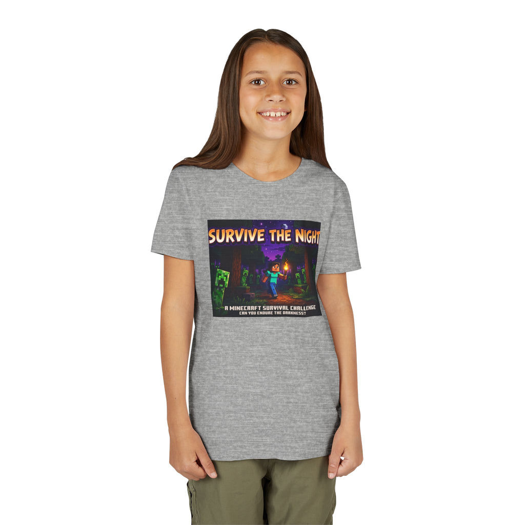Survive the Night Youth Tee — Glowing Creeper Night Gamer Shirt