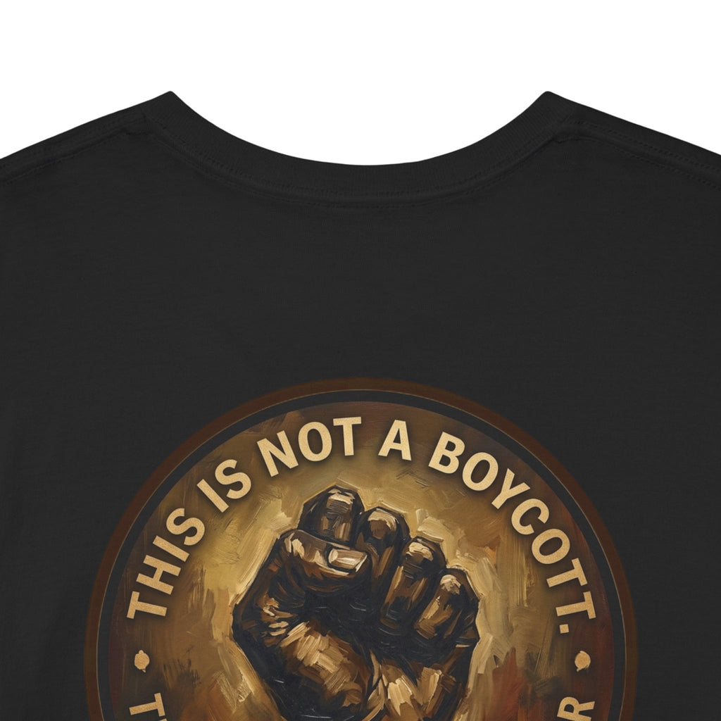 Jesus Portrait Tee with 'This Is Not A Boycott — This Is A Wealth Transfer' Back Emblem
