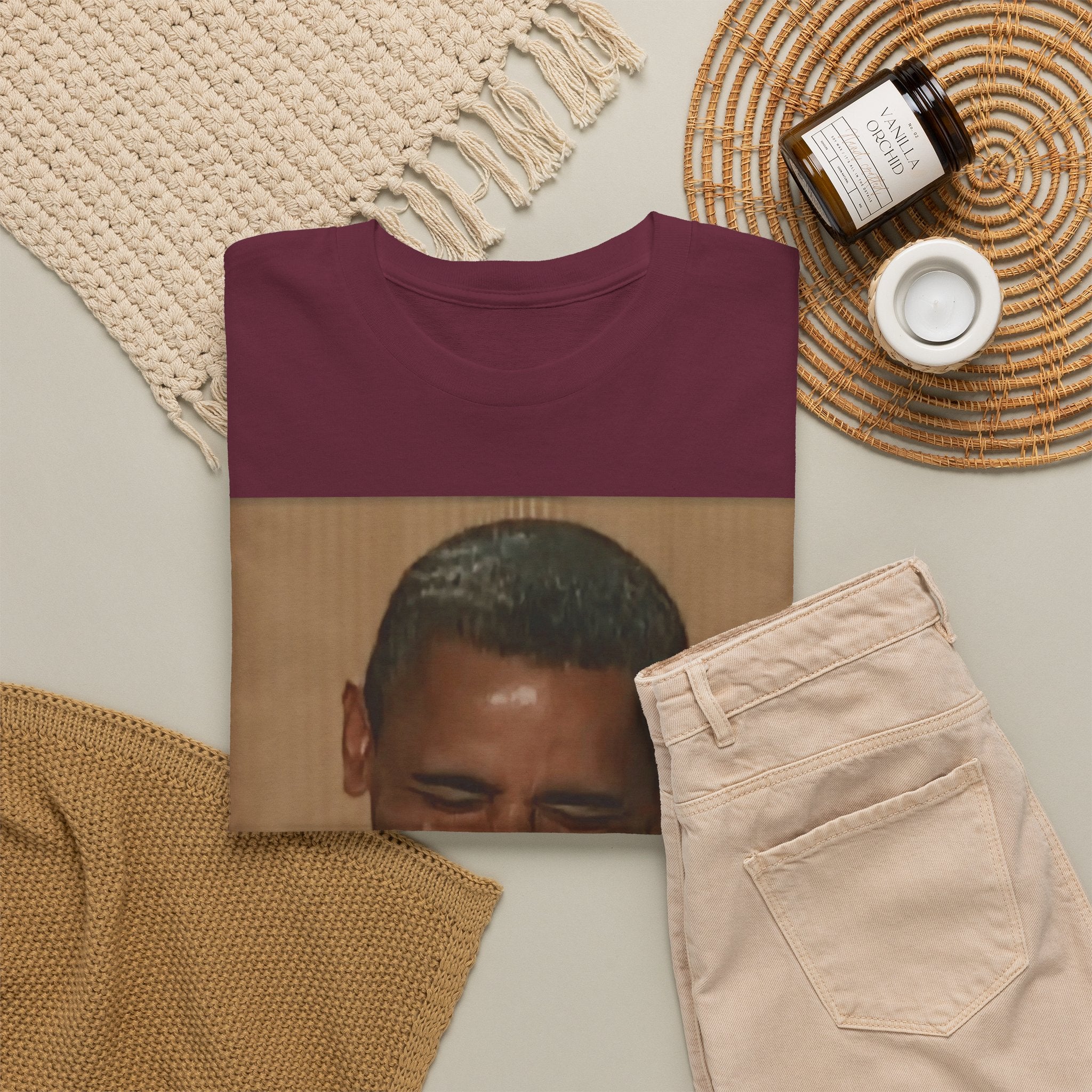 Laughing President Photo Tee — Vintage Smile Graphic T-Shirt
