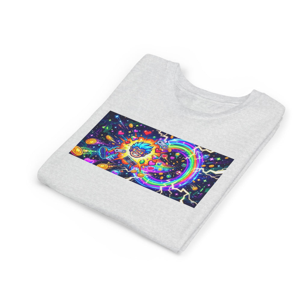 Kids Gaming Tee — Neon Rainbow Portal Gamer Shirt