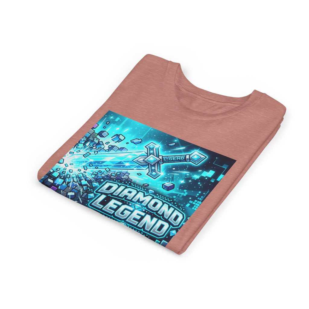 Youth Diamond Legend Tee — Pixel Minecraft-Style Gem Graphic Shirt