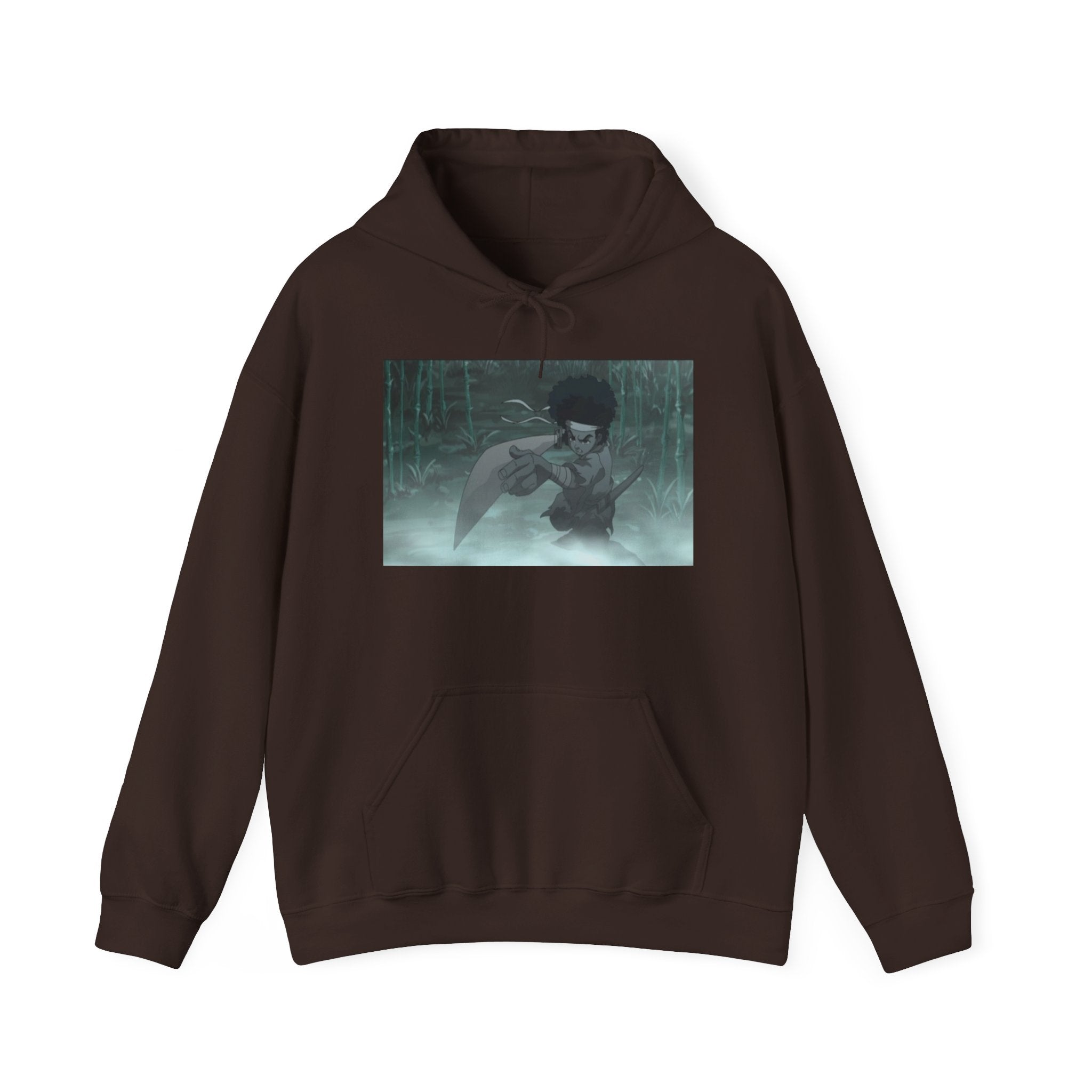 Moody Forest Angel Hoodie — Ethereal Wings Graphic Sweatshirt