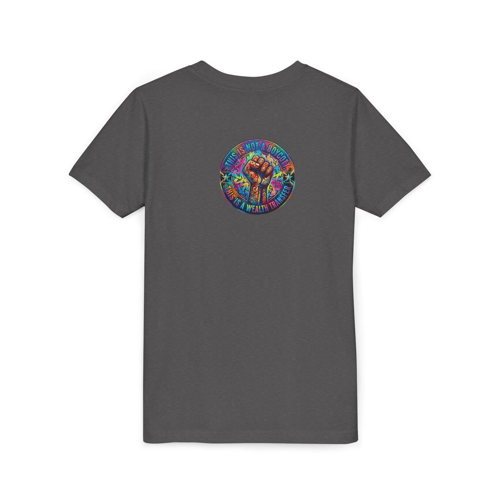 Retro Pixel Explosion Youth Tee — Smiling Avatar, Hearts, Gems & Controllers