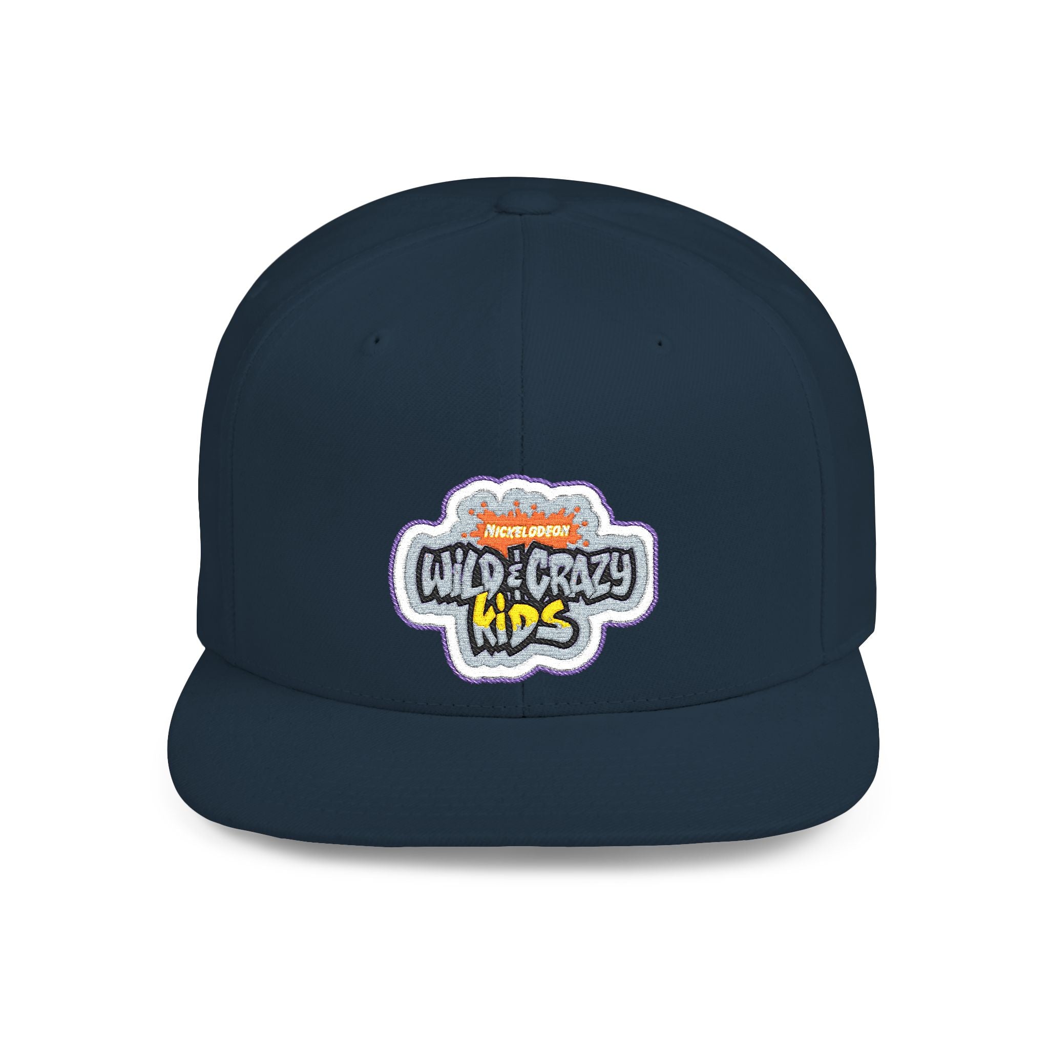 Flat Bill Snapback Hat — 'Neighborhood Vibes' Embroidered Patch Cap
