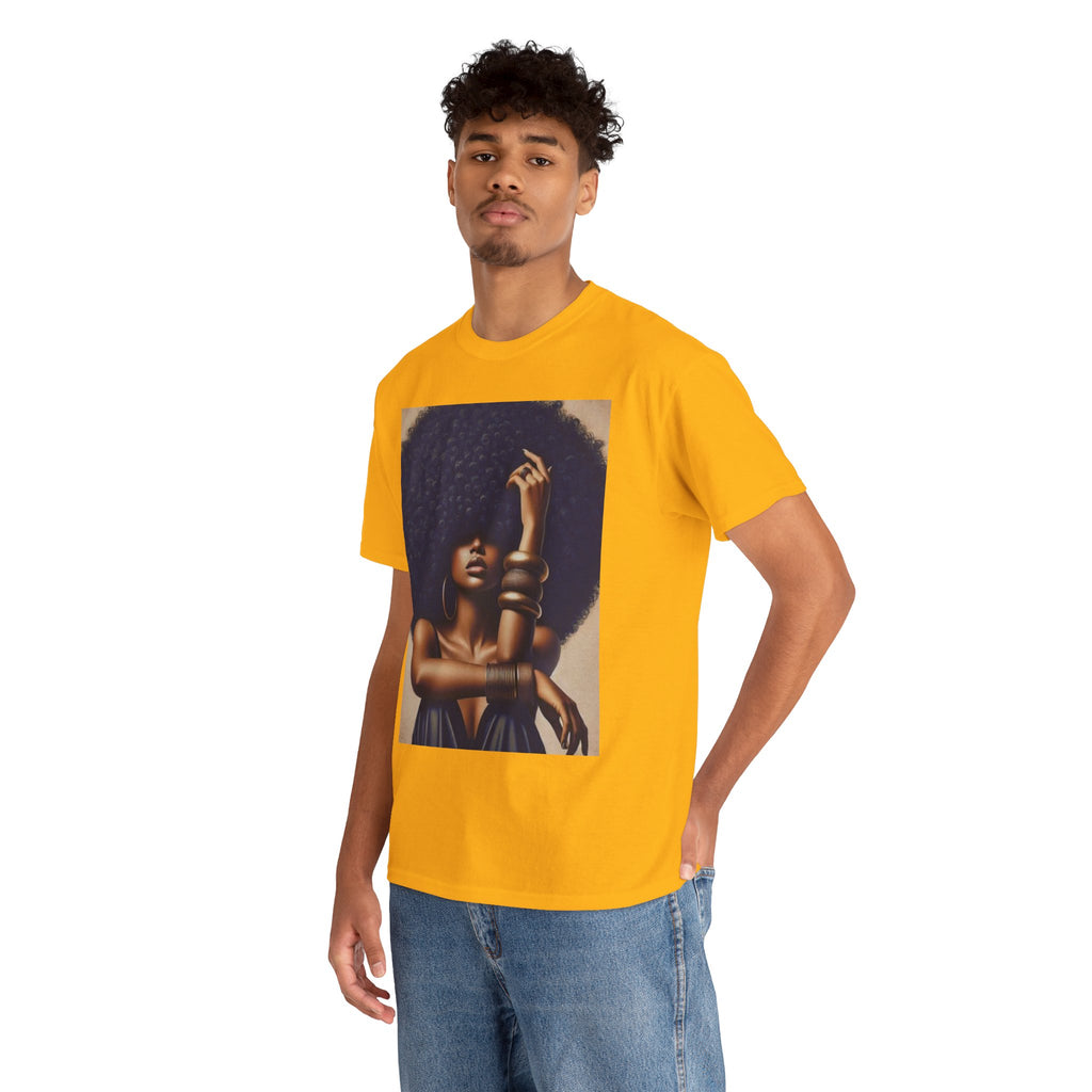Afro Goddess Portrait Tee — Empowerment Graphic T-Shirt