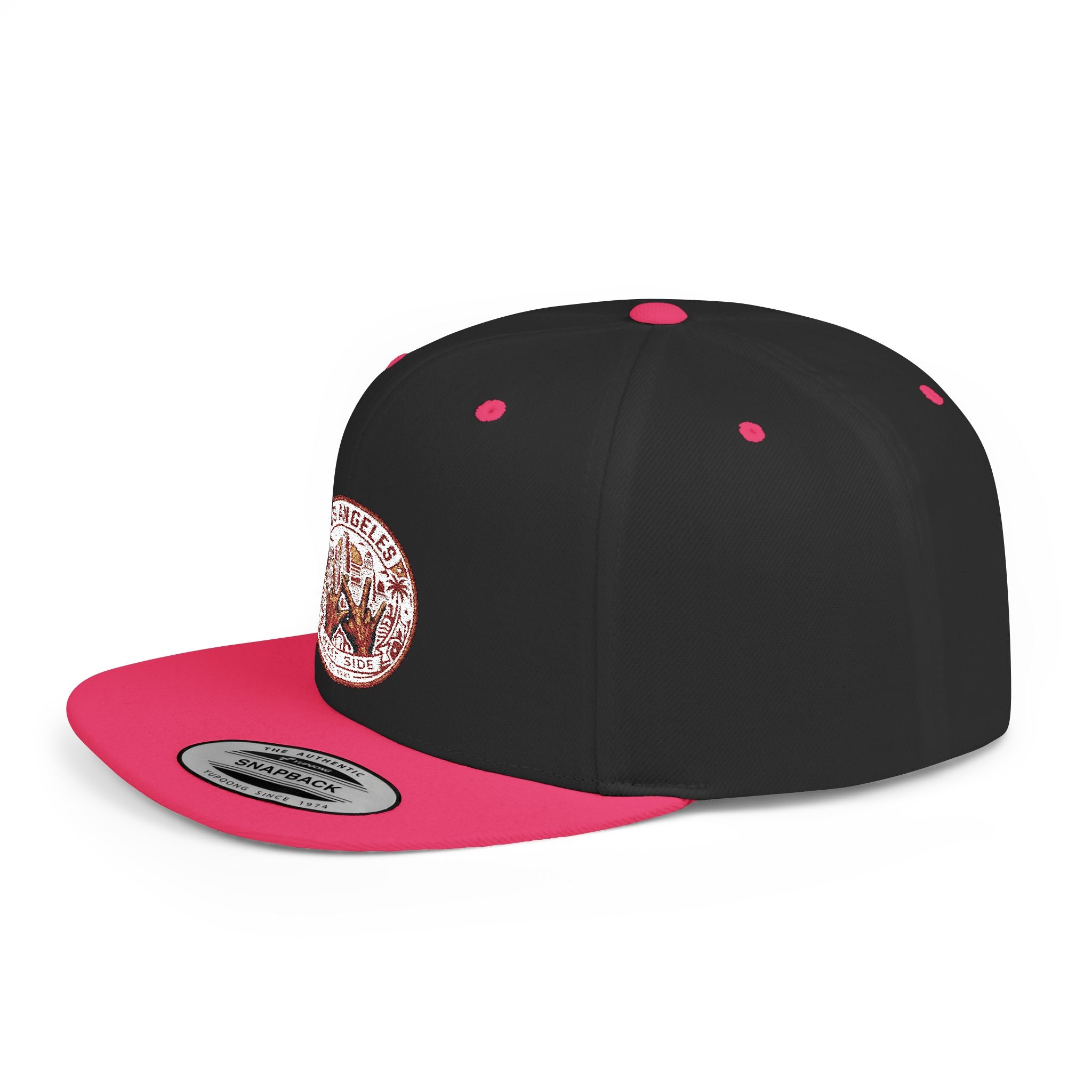 Wildflower Crown Snapback Hat — 'Little Dreamer' Floral Embroidered Flat Bill