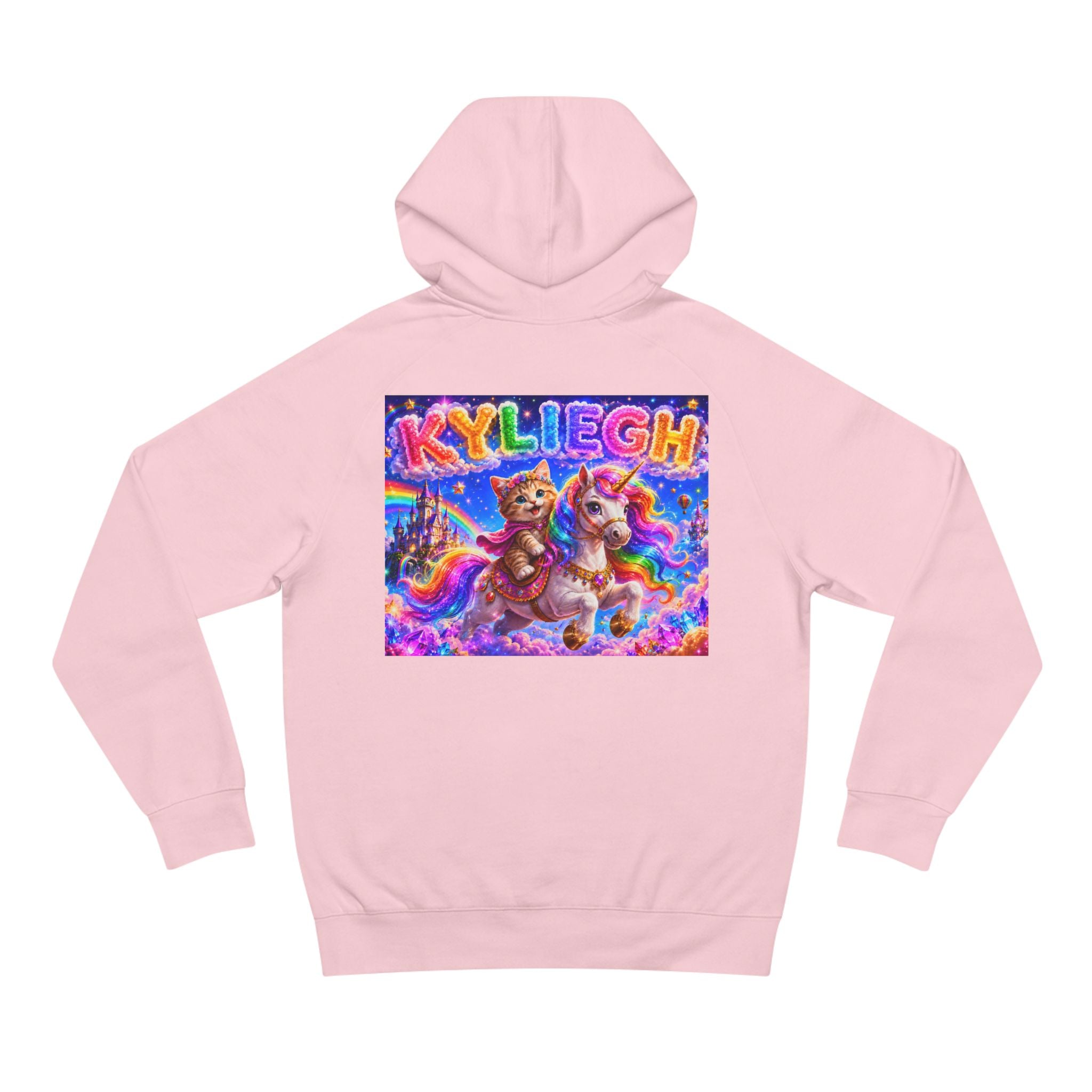 KYLIEGH Rainbow Pony Hoodie — Personalized Cute Unicorn Graphic Pullover